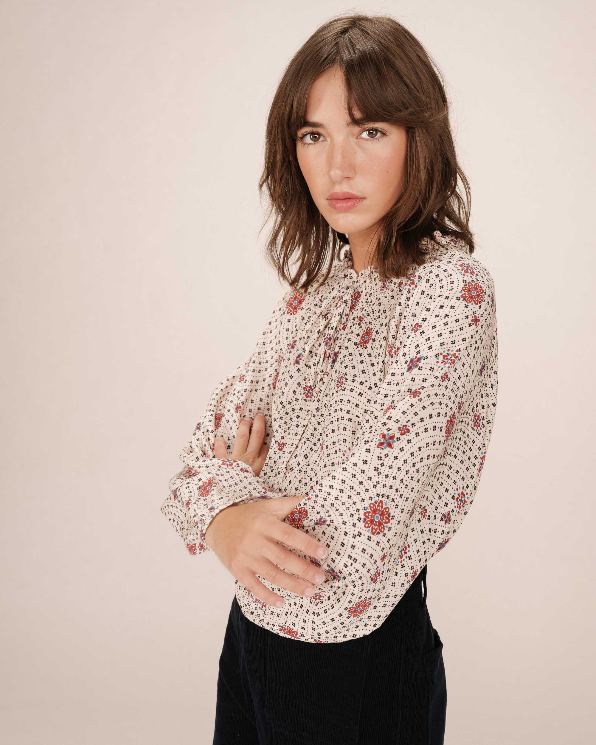 Blouse Imprimée Ecru Scarlett - Image 4