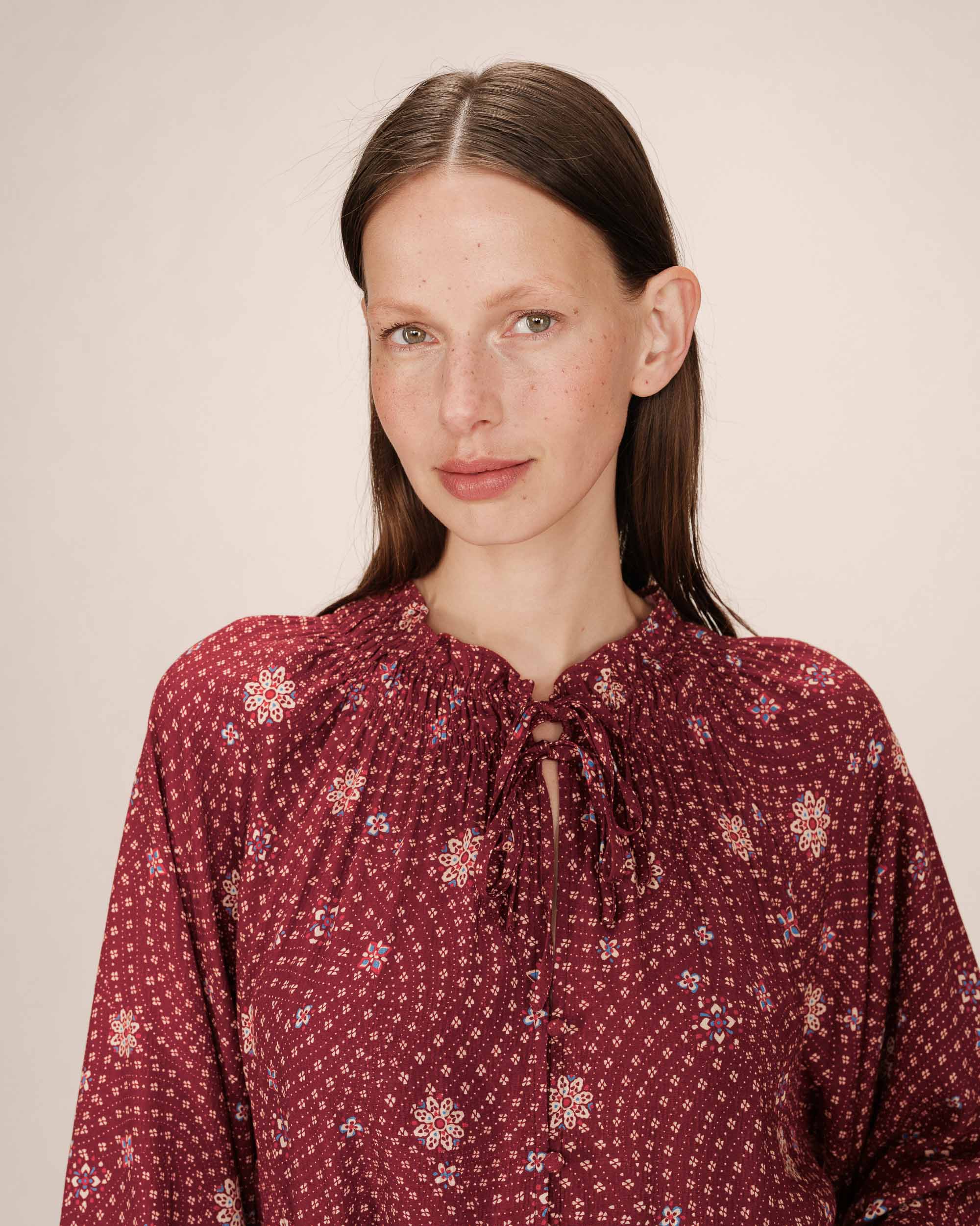 Blouse Imprimée Terracotta Scarlett - Image 2