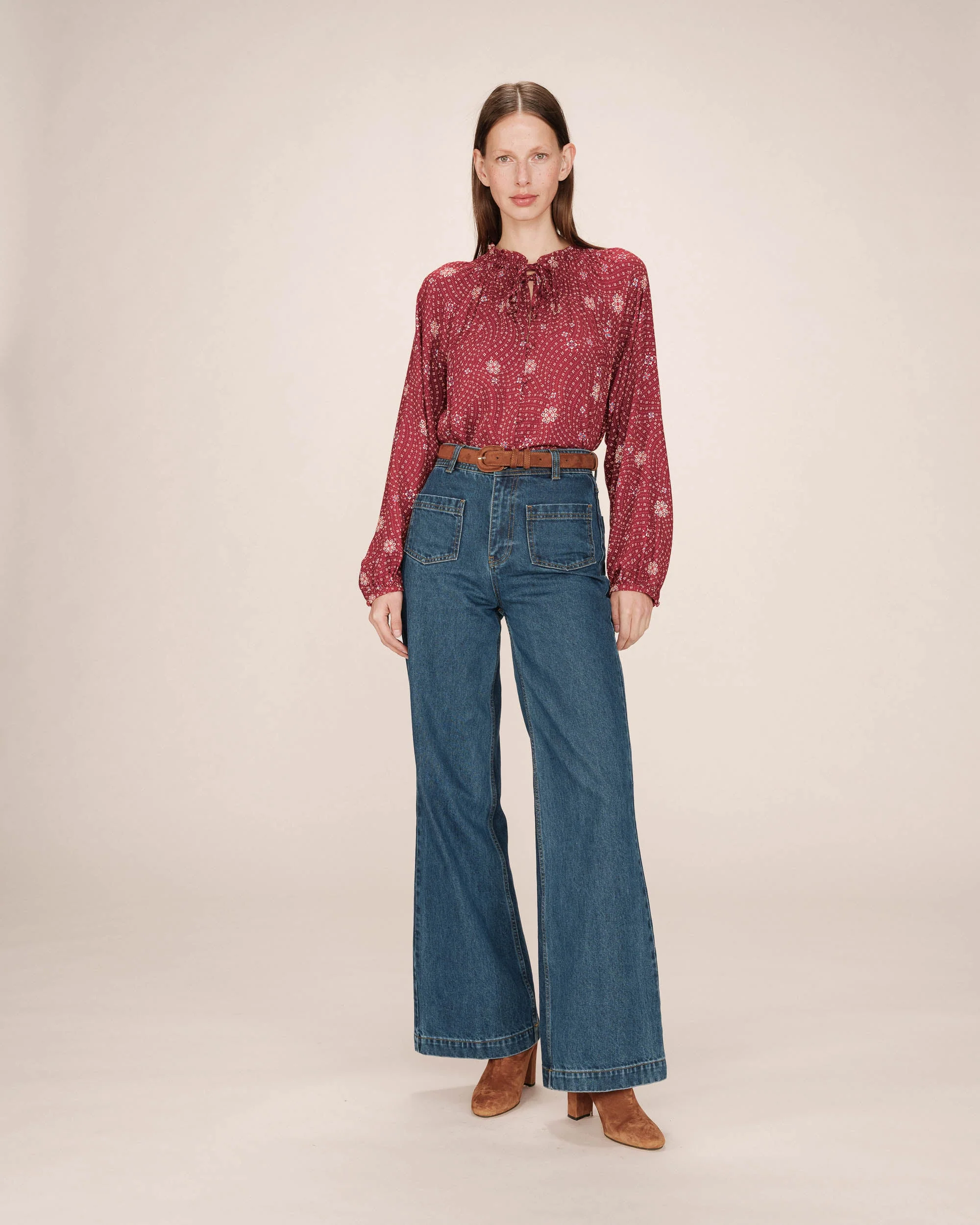 Blouse Imprimée Terracotta Scarlett - Image 3