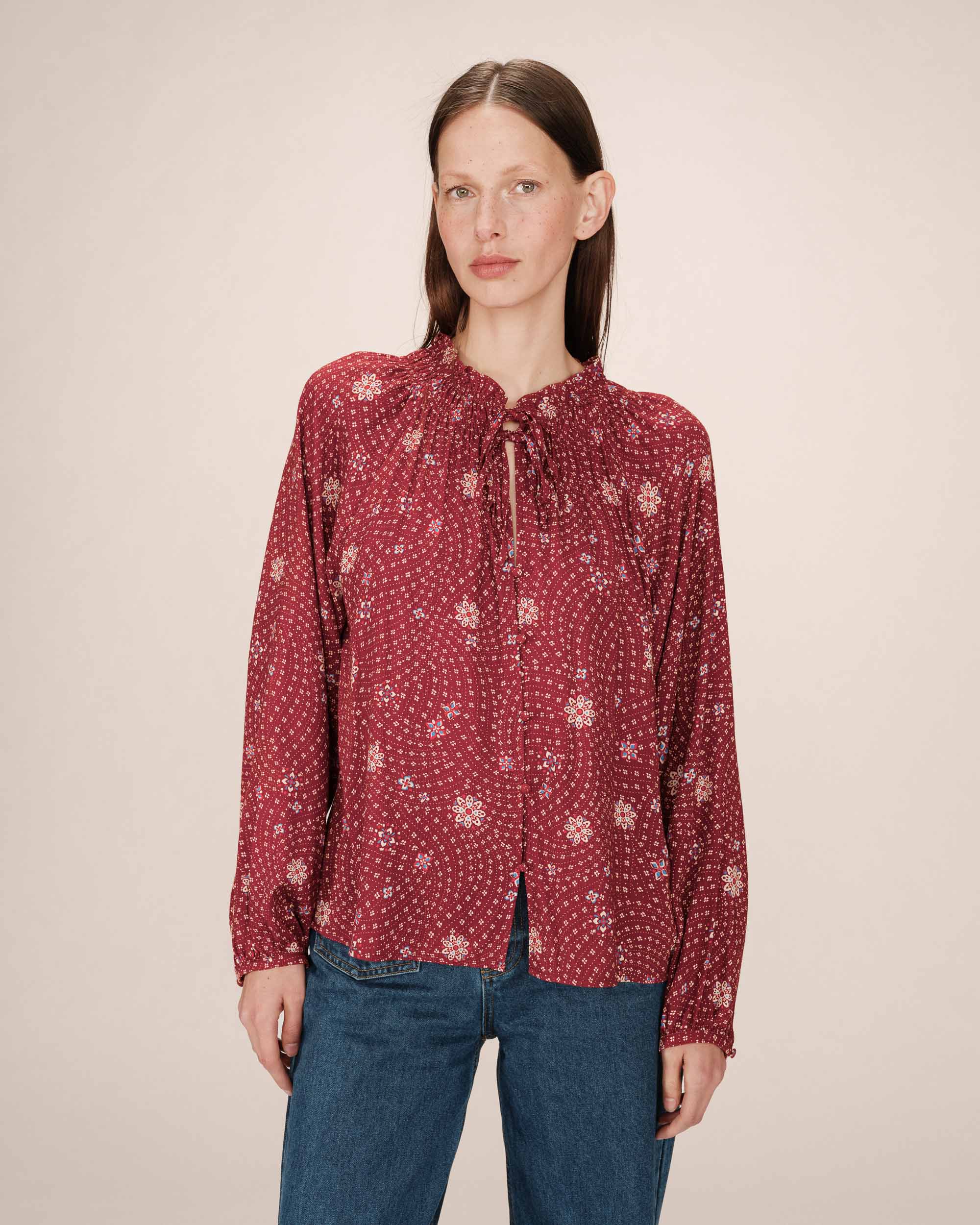 Blouse Imprimée Terracotta Scarlett - Image 4