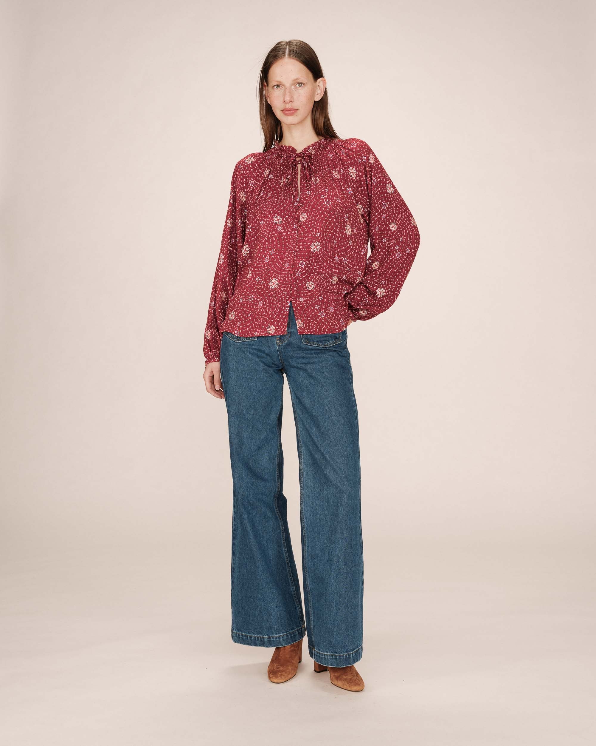 Blouse Imprimée Terracotta Scarlett - Image 5