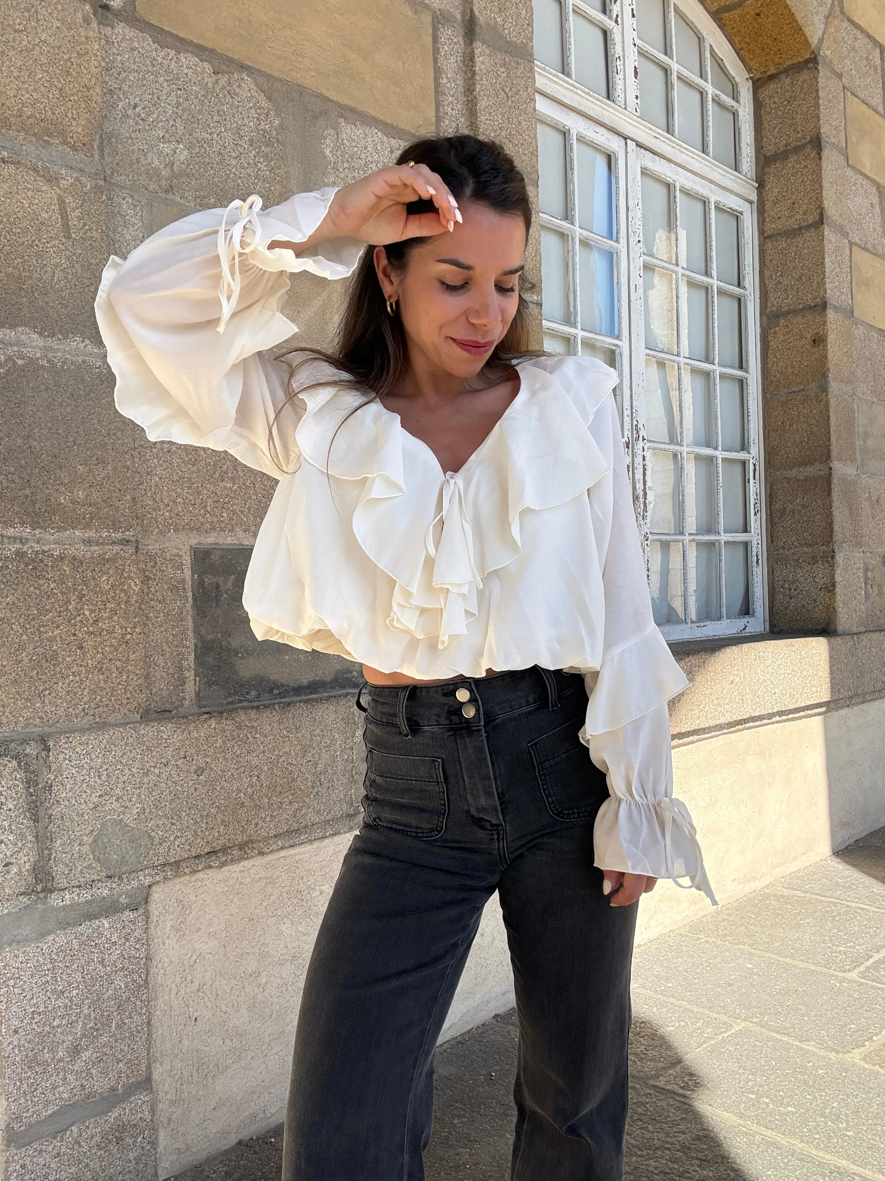 Blouse Iris Écru - Image 3