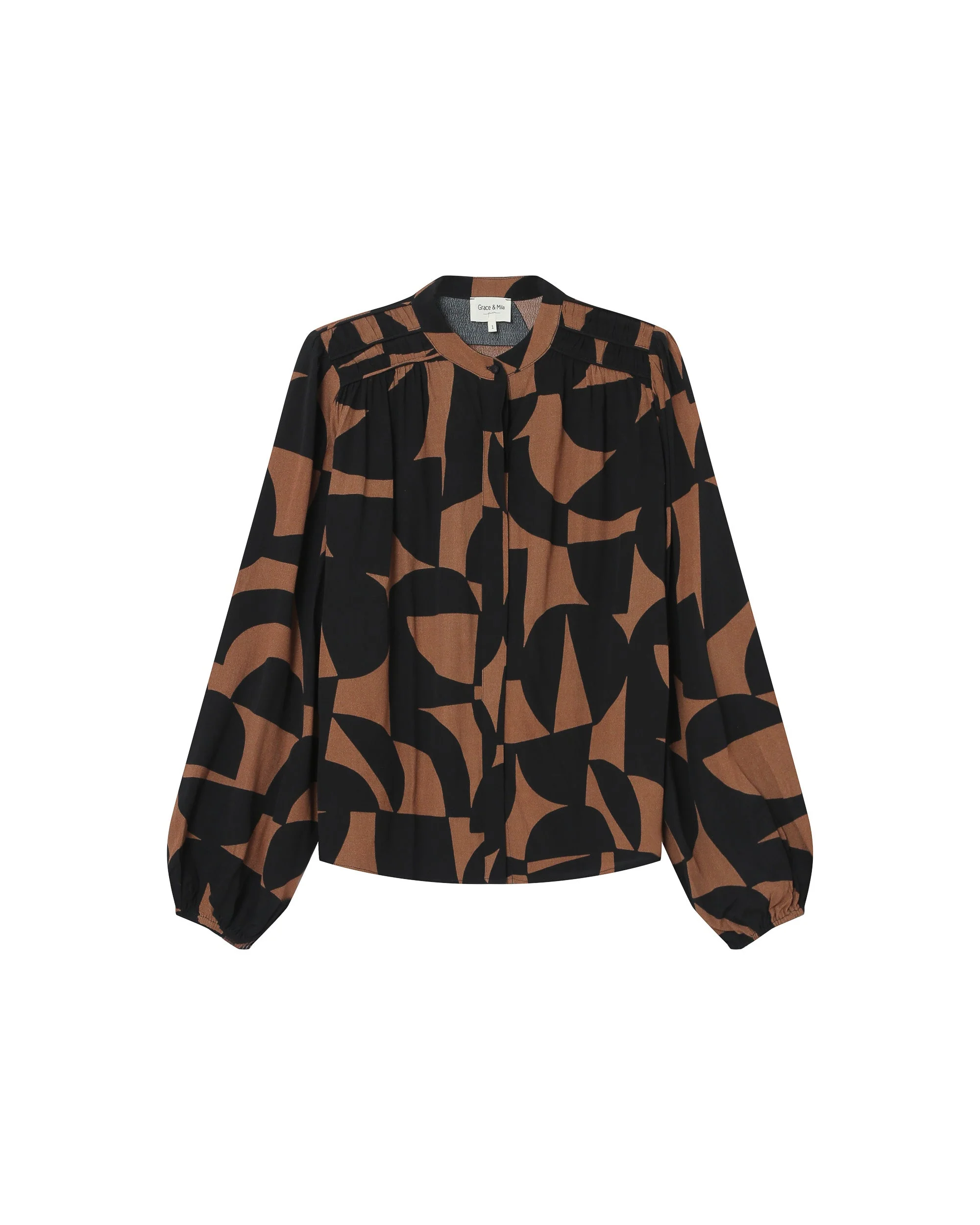Blouse Motif Bicolore Chocolat Sorpresa - Image 6