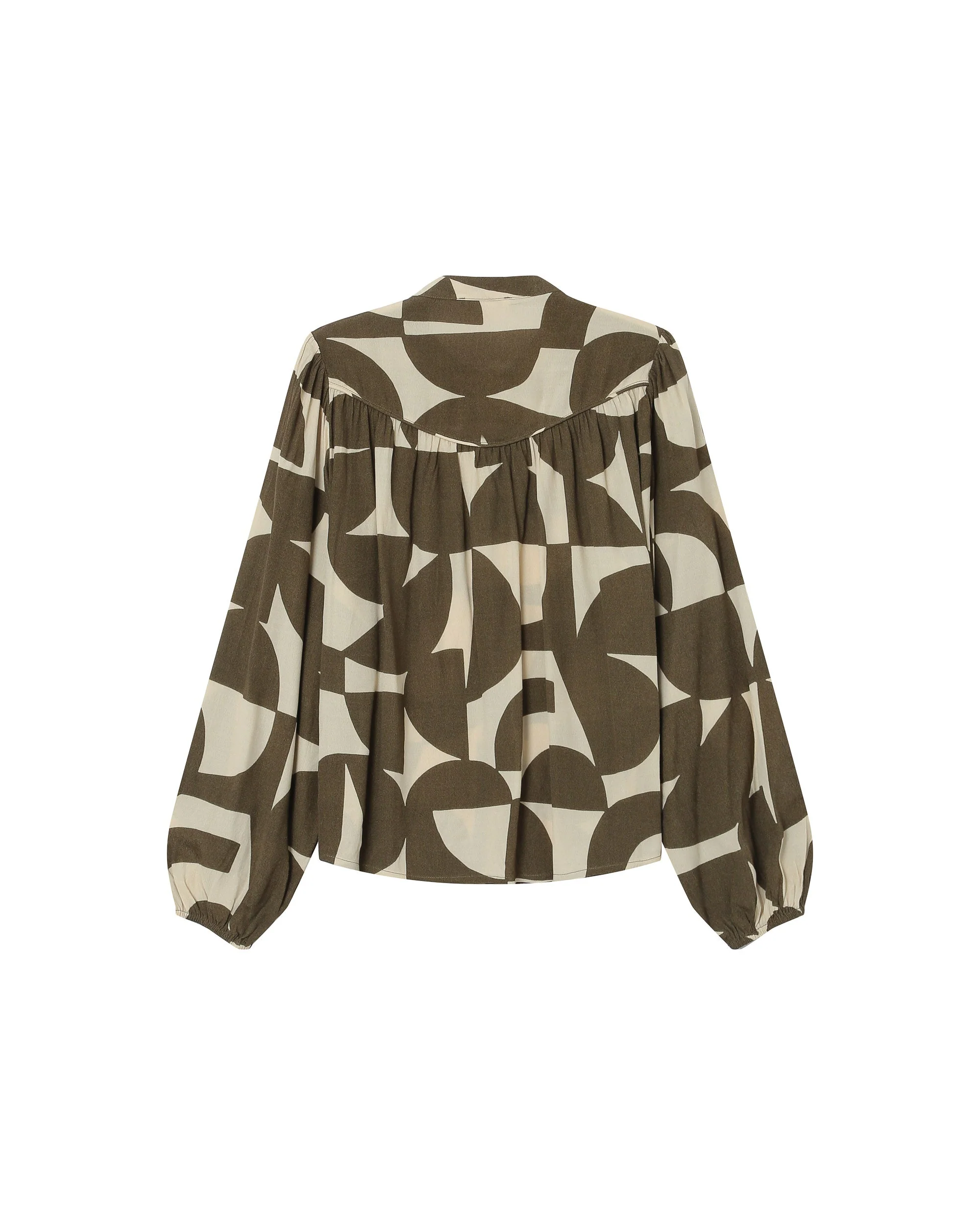 Blouse Motif Bicolore Olive Sorpresa - Image 7
