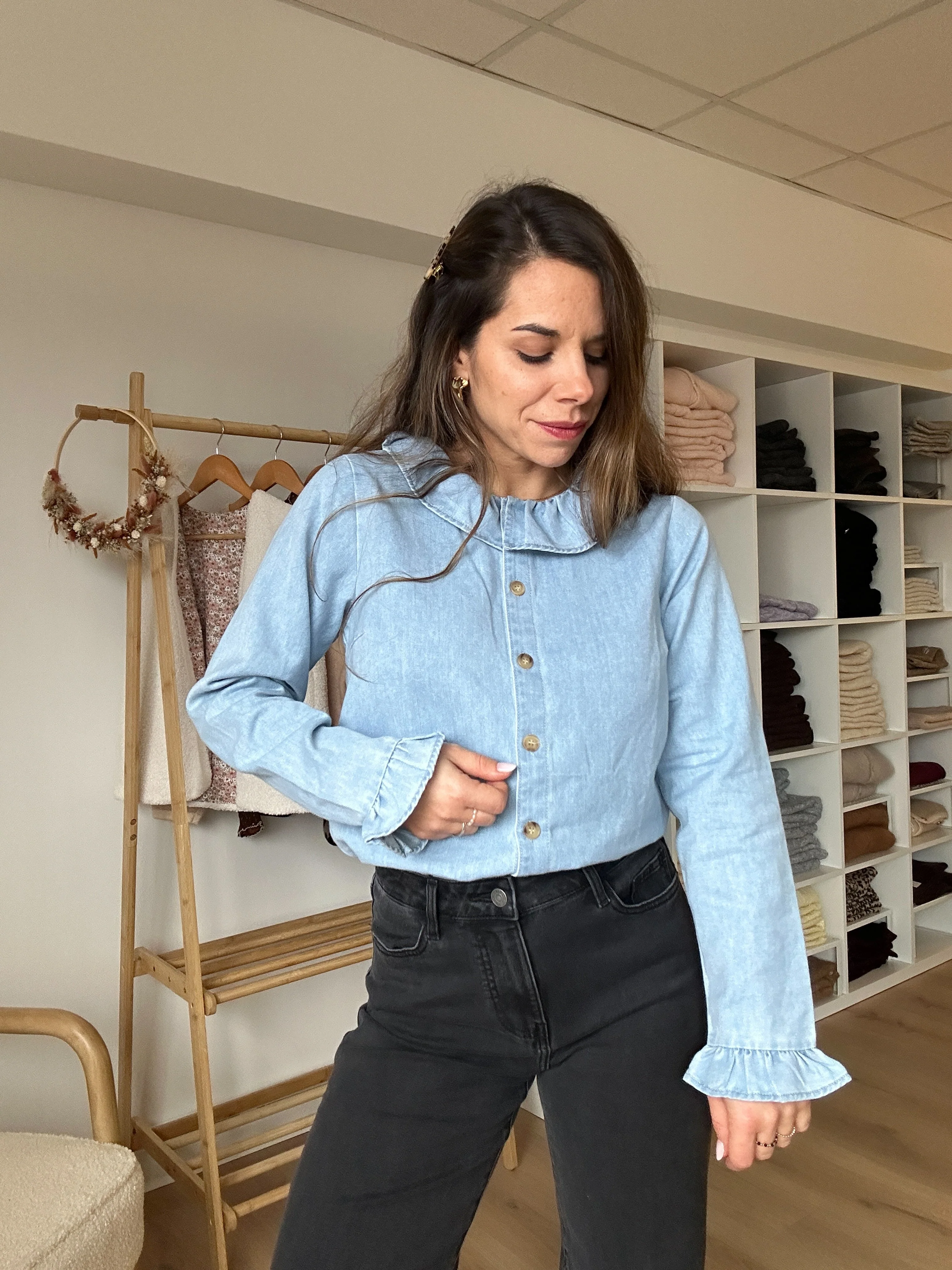 Blouse Pia Denim Clair - Image 10