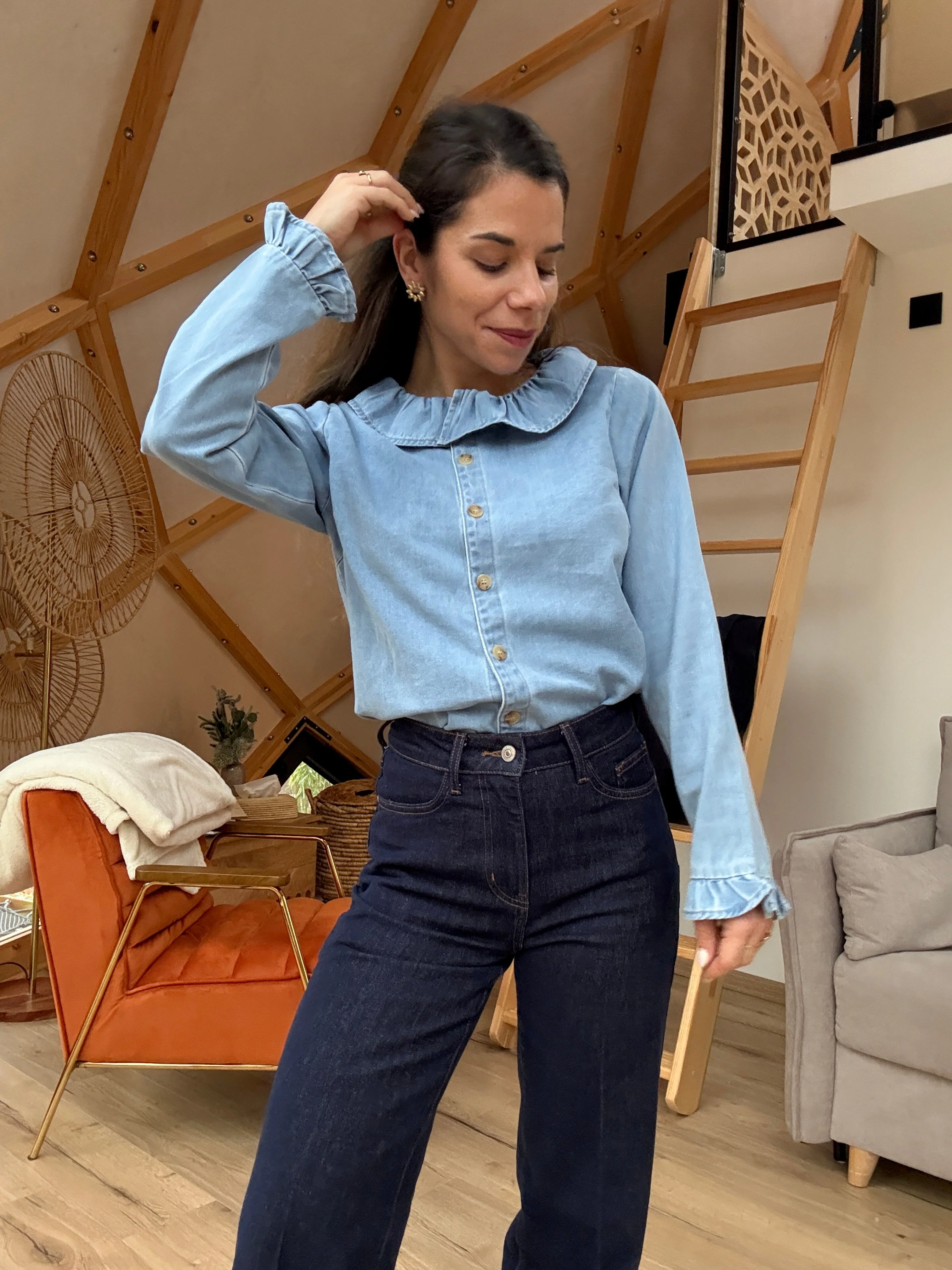 Blouse Pia Denim Clair - Image 9