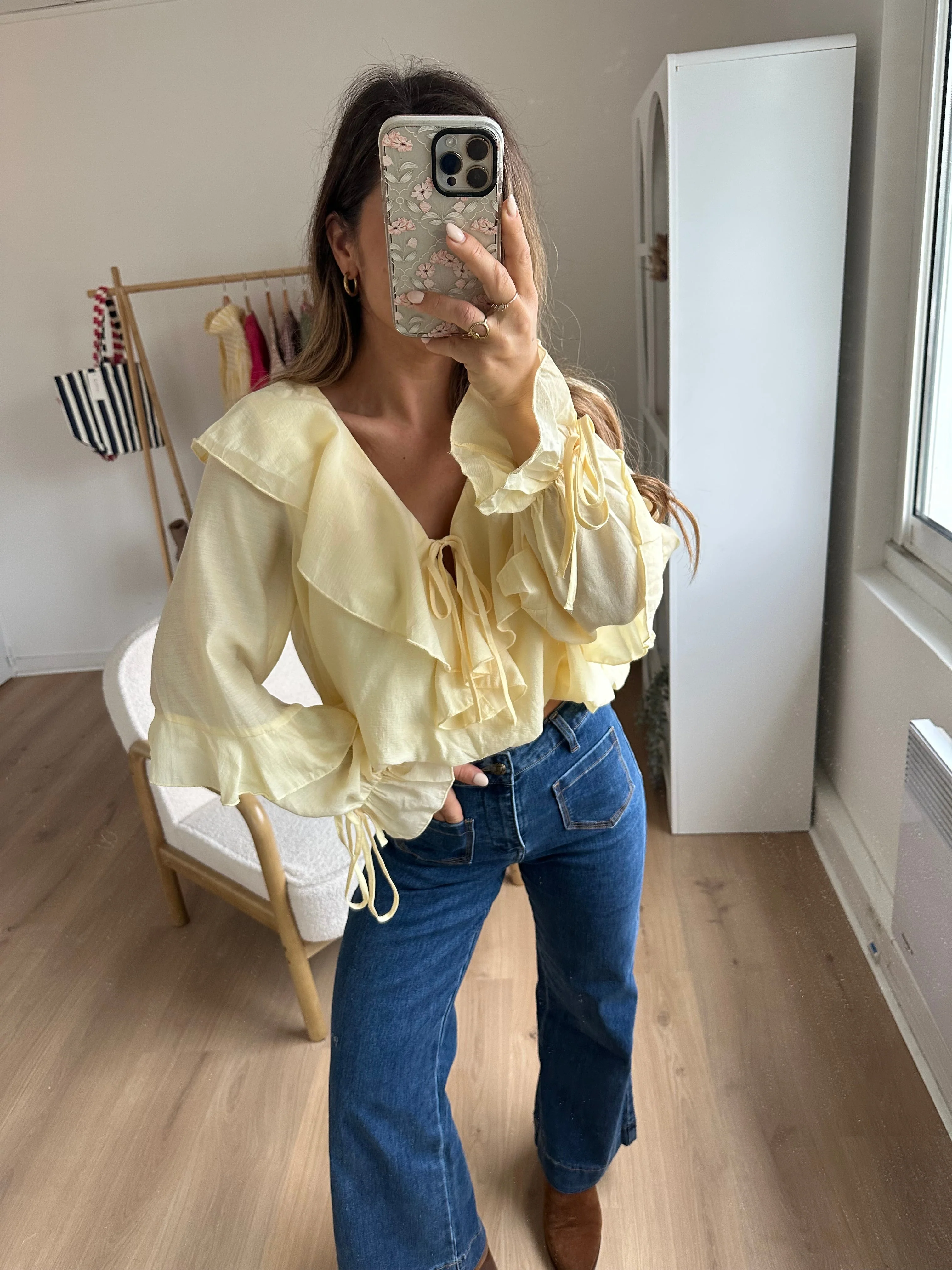 Blouse Iris Jaune Pâle - Image 11