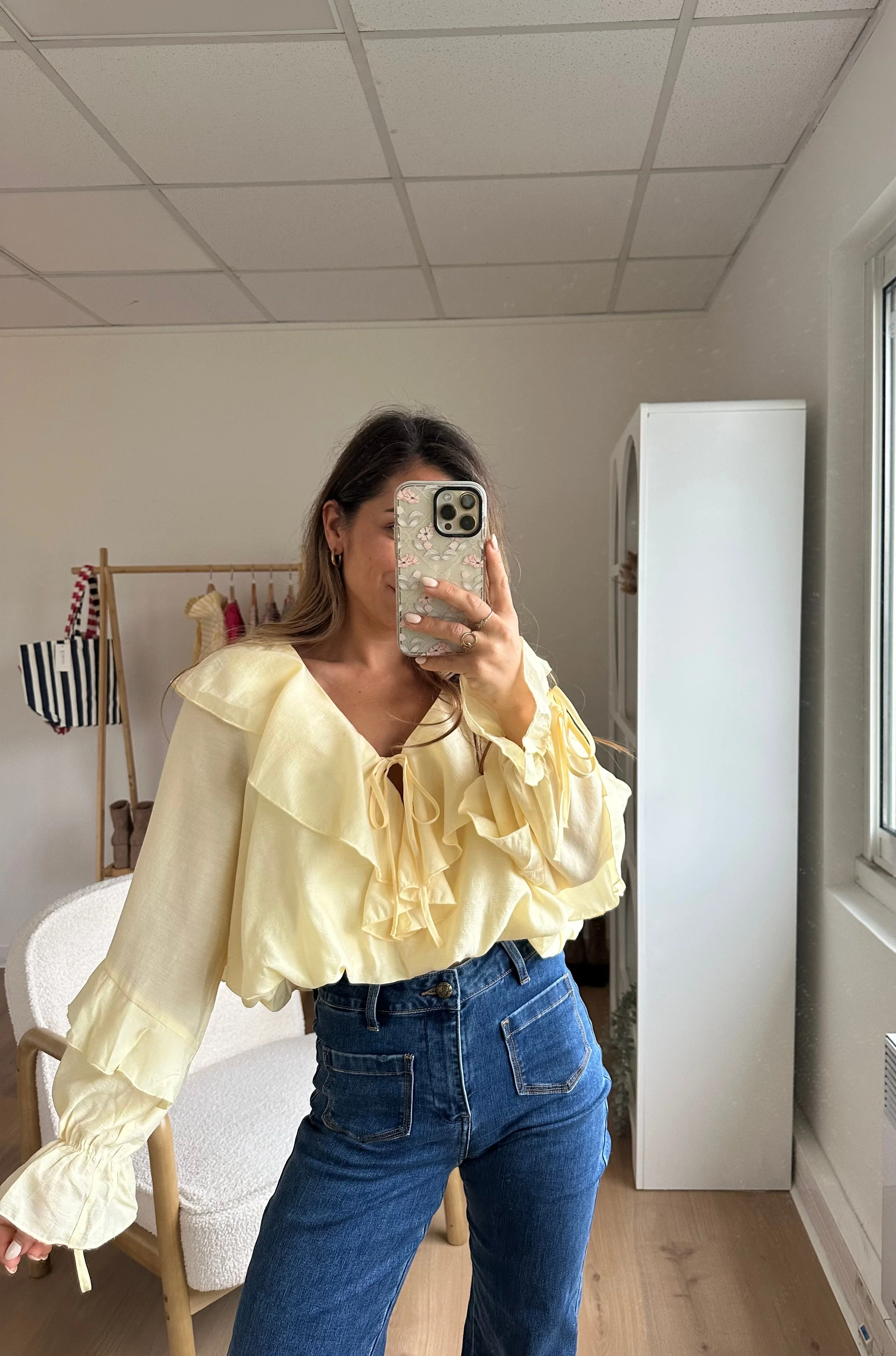 Blouse Iris Jaune Pâle - Image 13