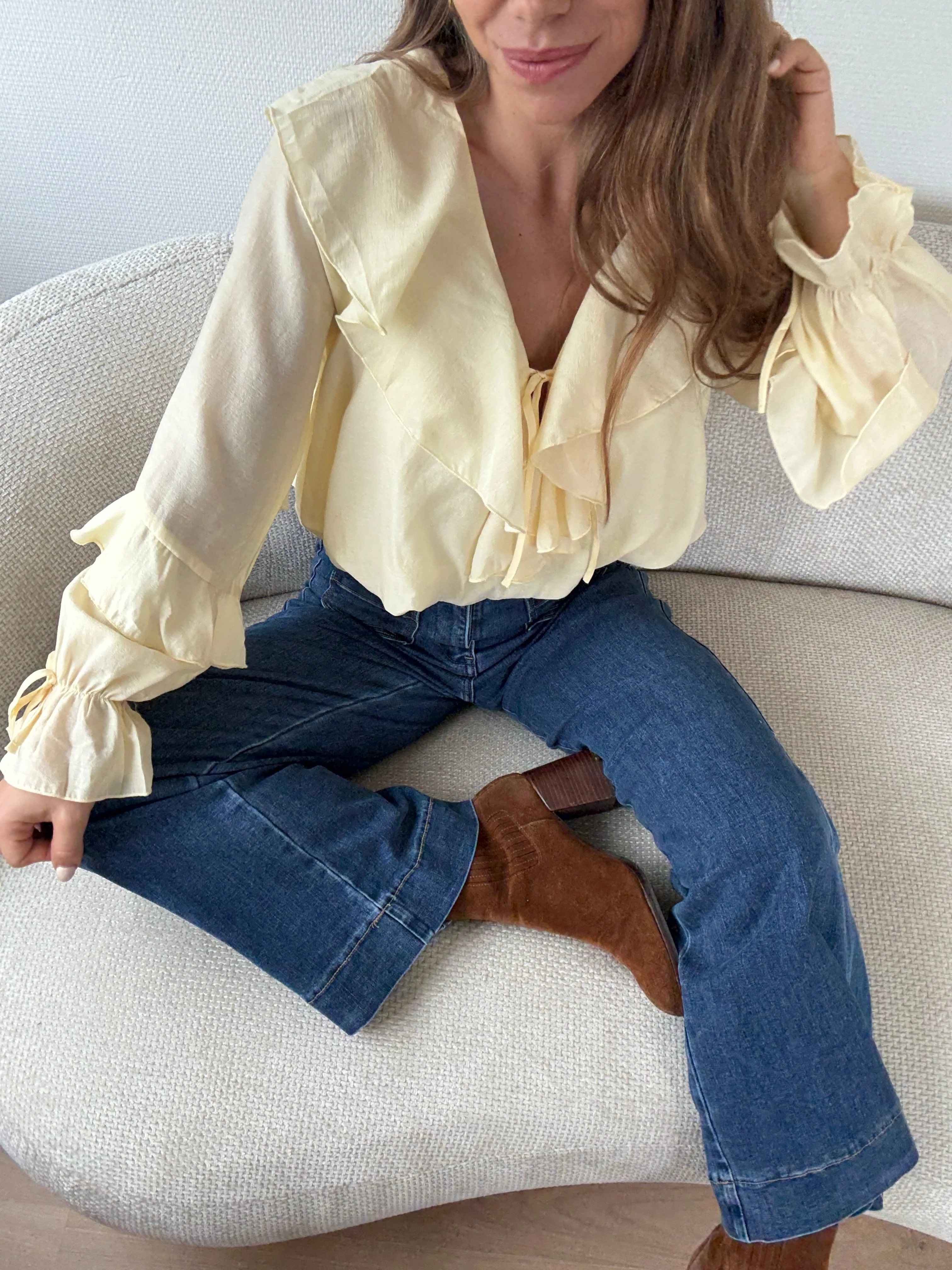 Blouse Iris Jaune Pâle - Image 15