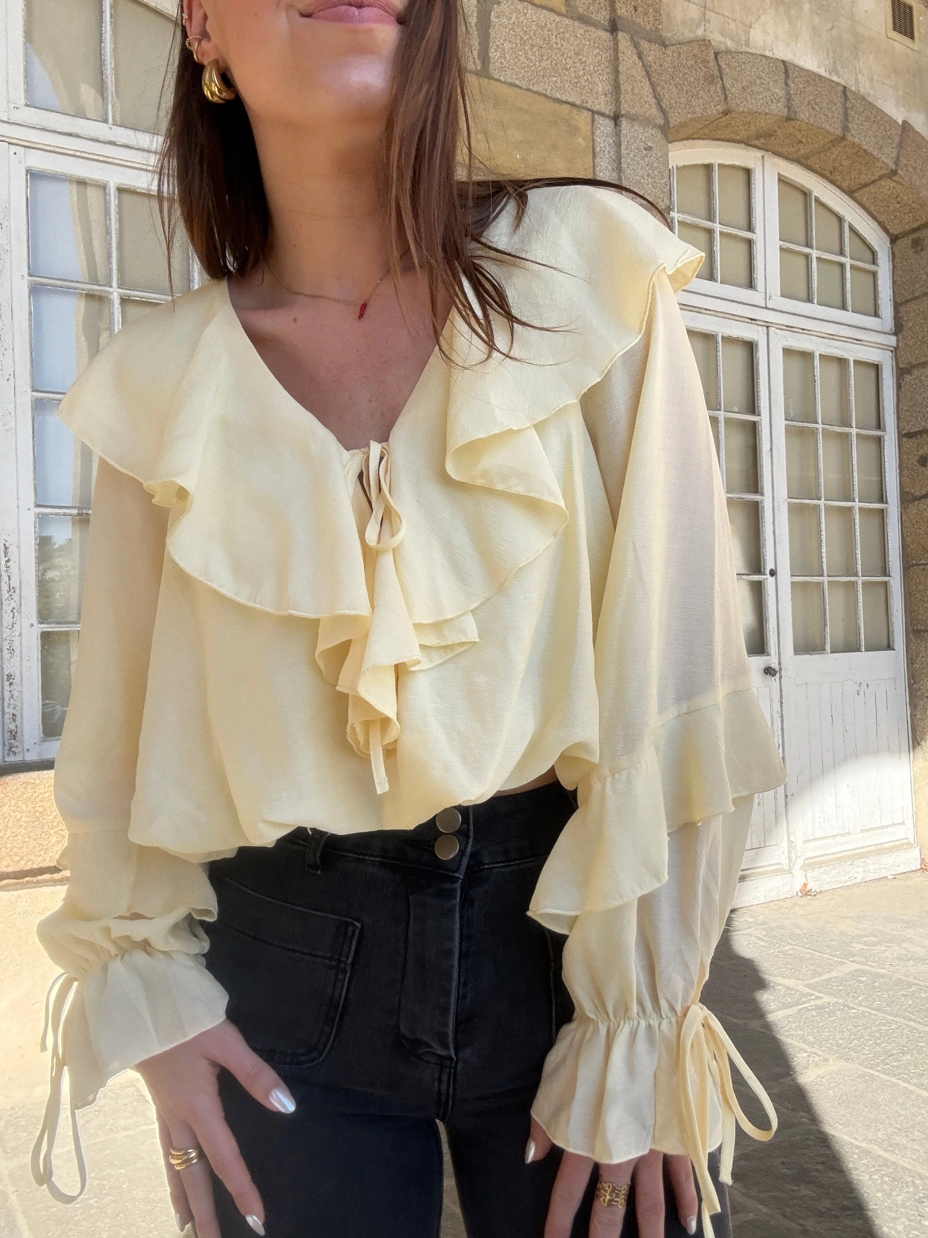 Blouse Iris Jaune Pâle - Image 18