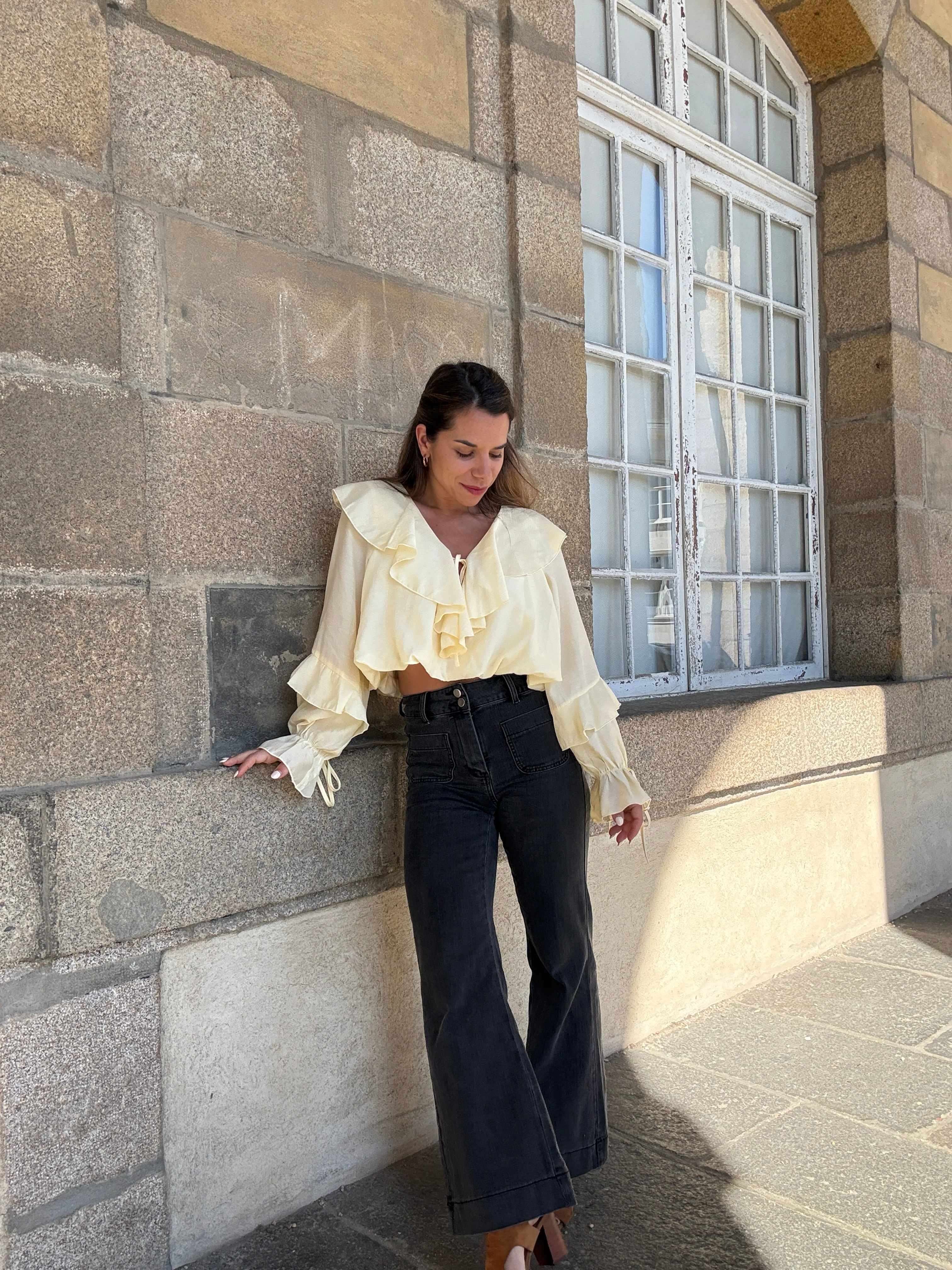 Blouse Iris Jaune Pâle - Image 2