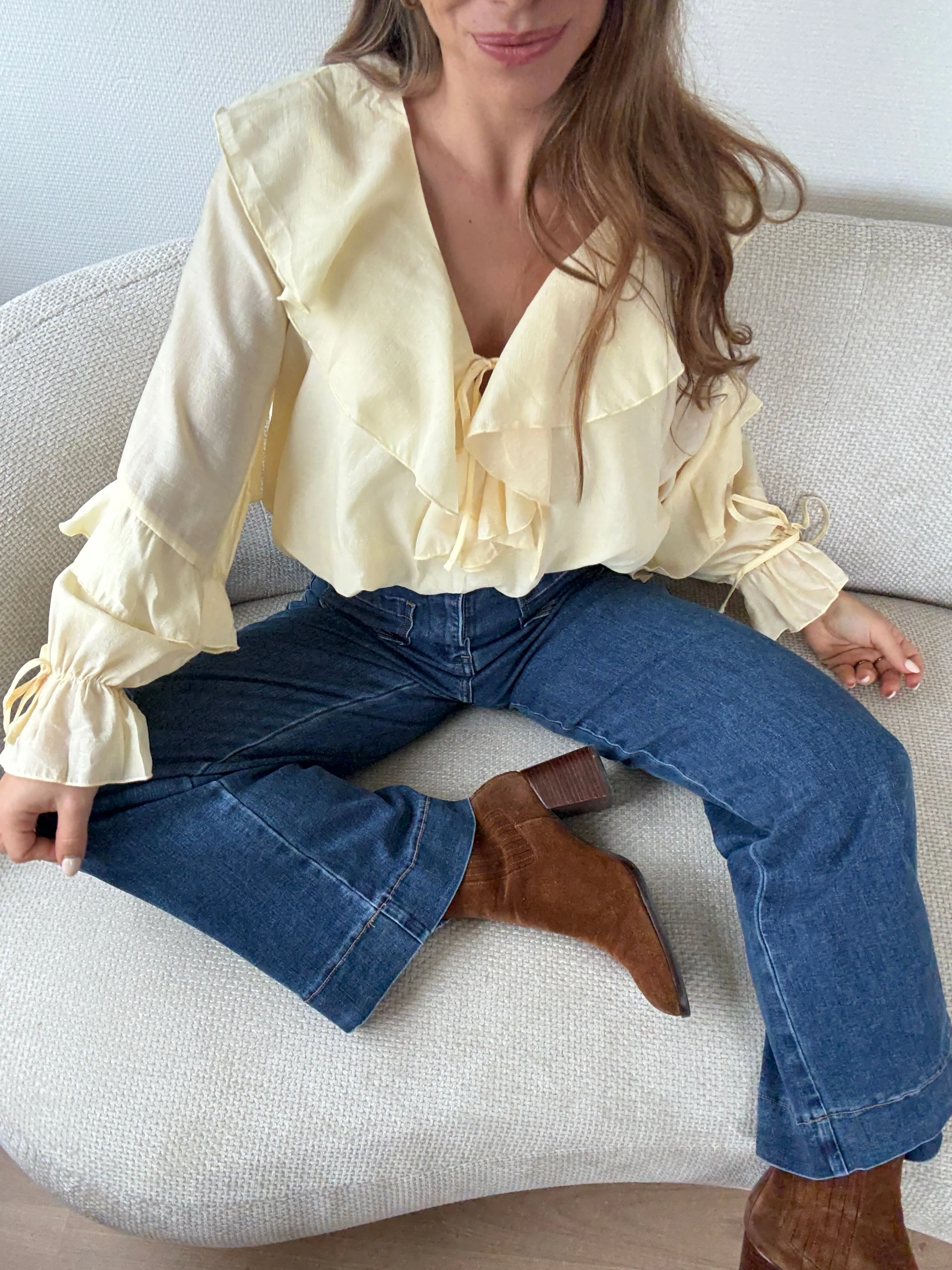 Blouse Iris Jaune Pâle - Image 3