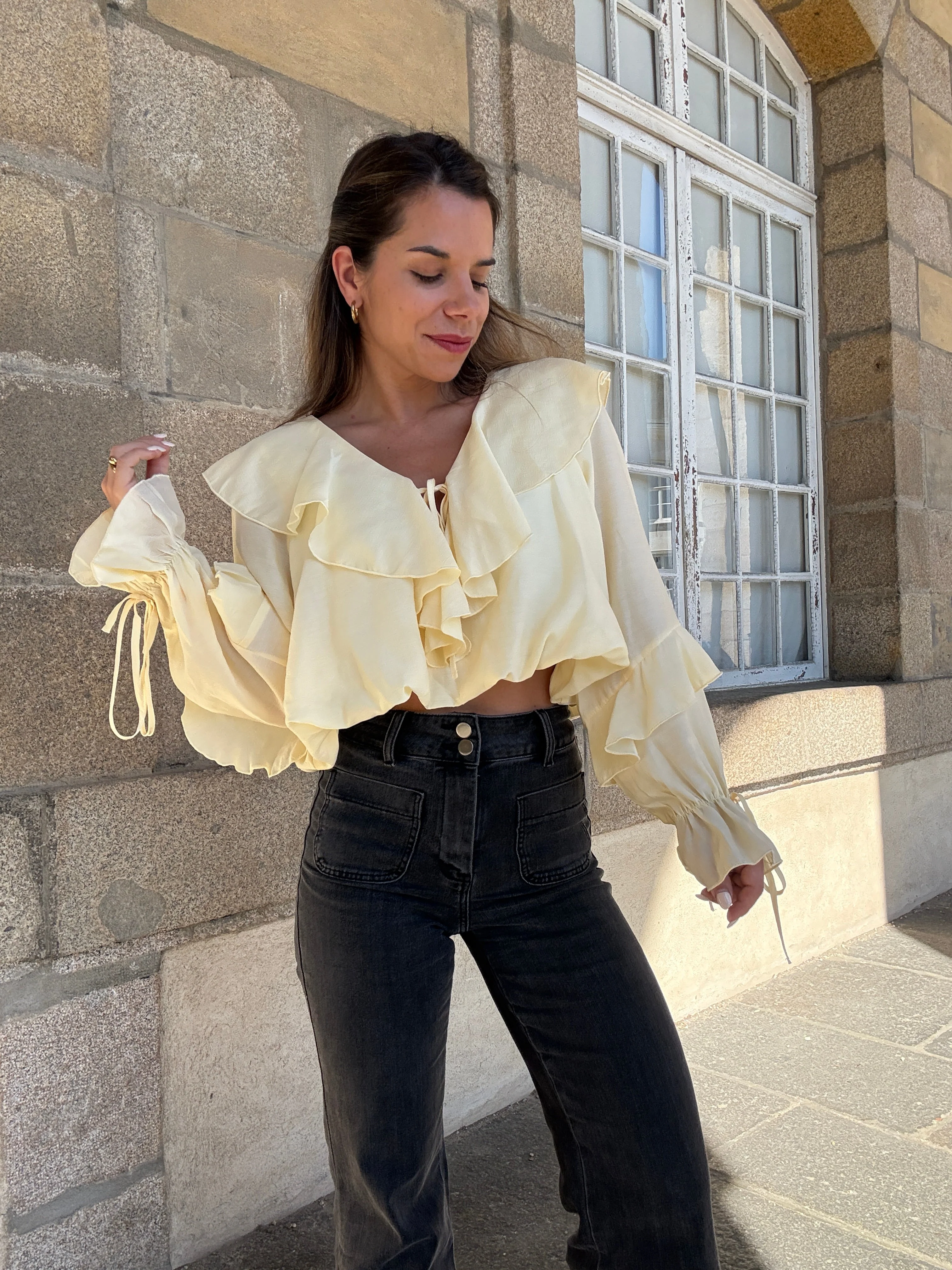 Blouse Iris Jaune Pâle - Image 5