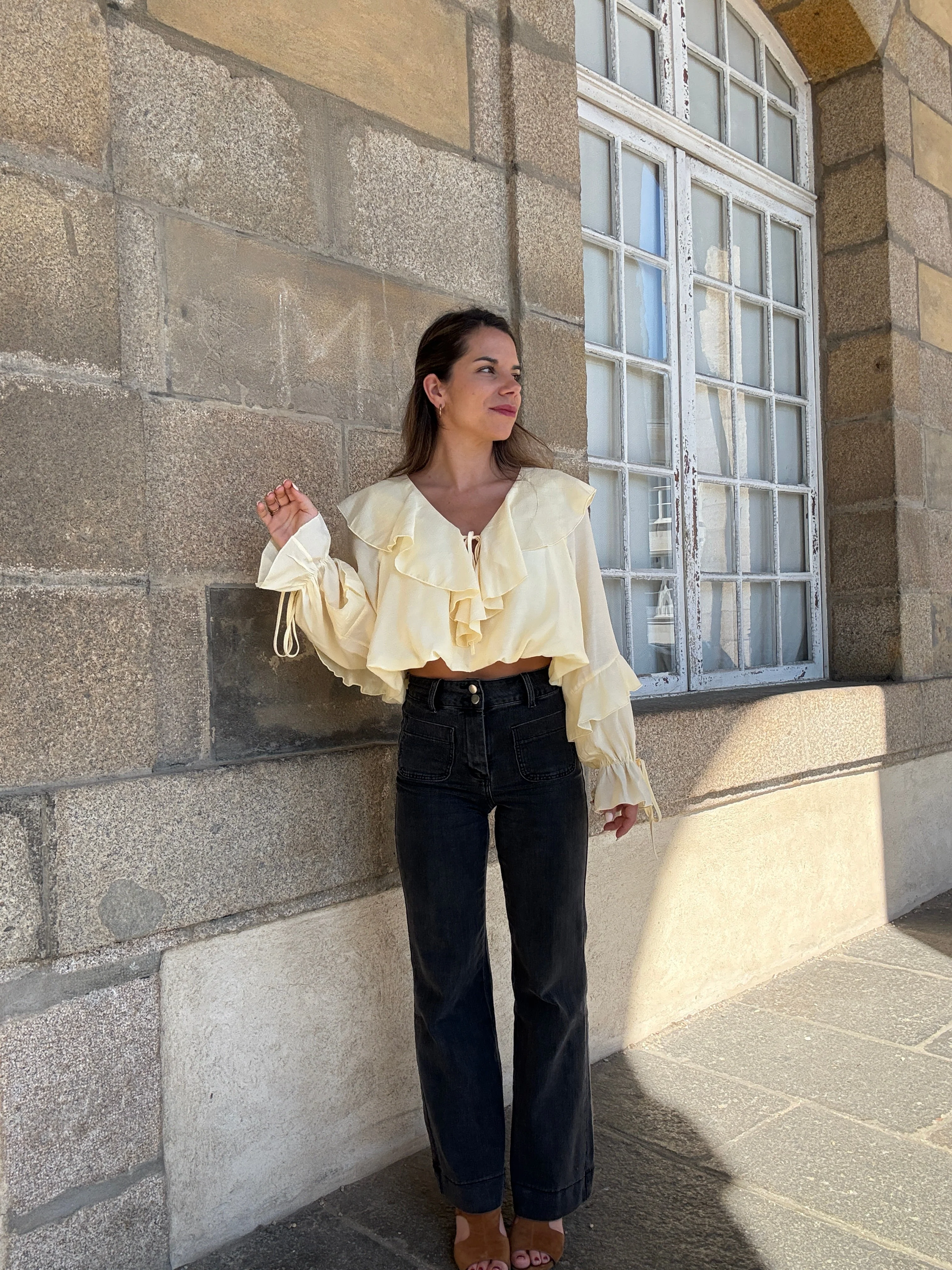 Blouse Iris Jaune Pâle - Image 6