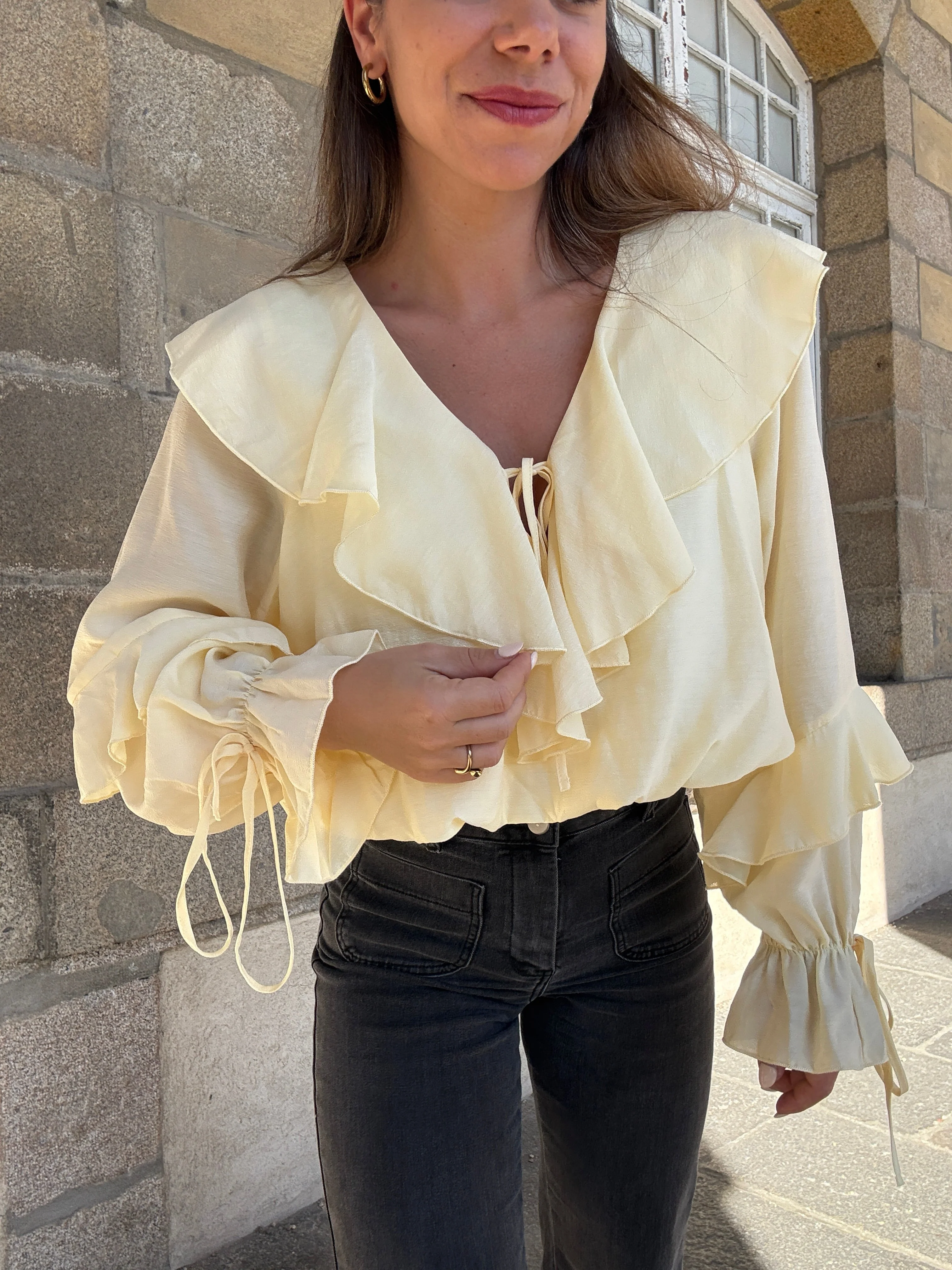 Blouse Iris Jaune Pâle - Image 7