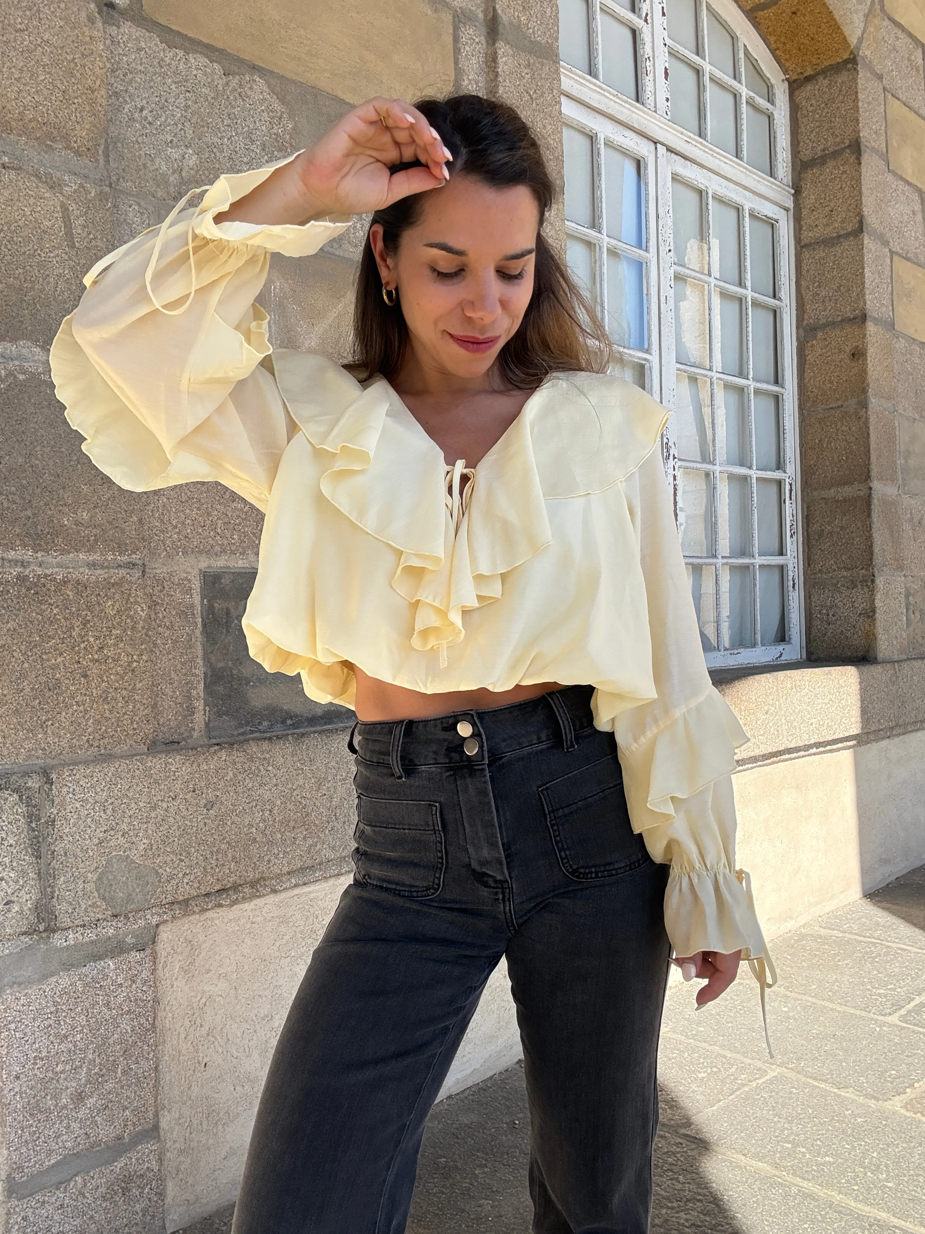 Blouse Iris Jaune Pâle - Image 8