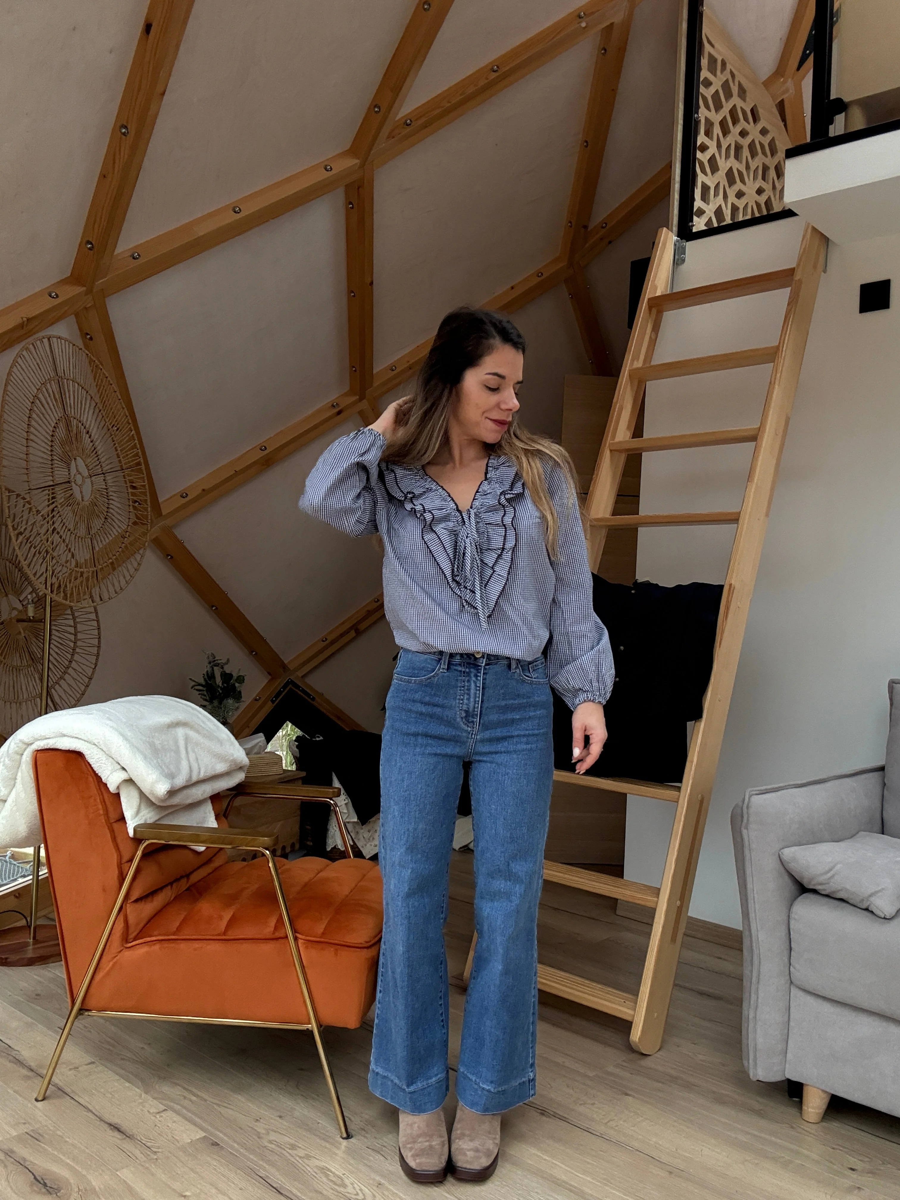 Blouse Stella Vichy Bleu Marine - Image 13