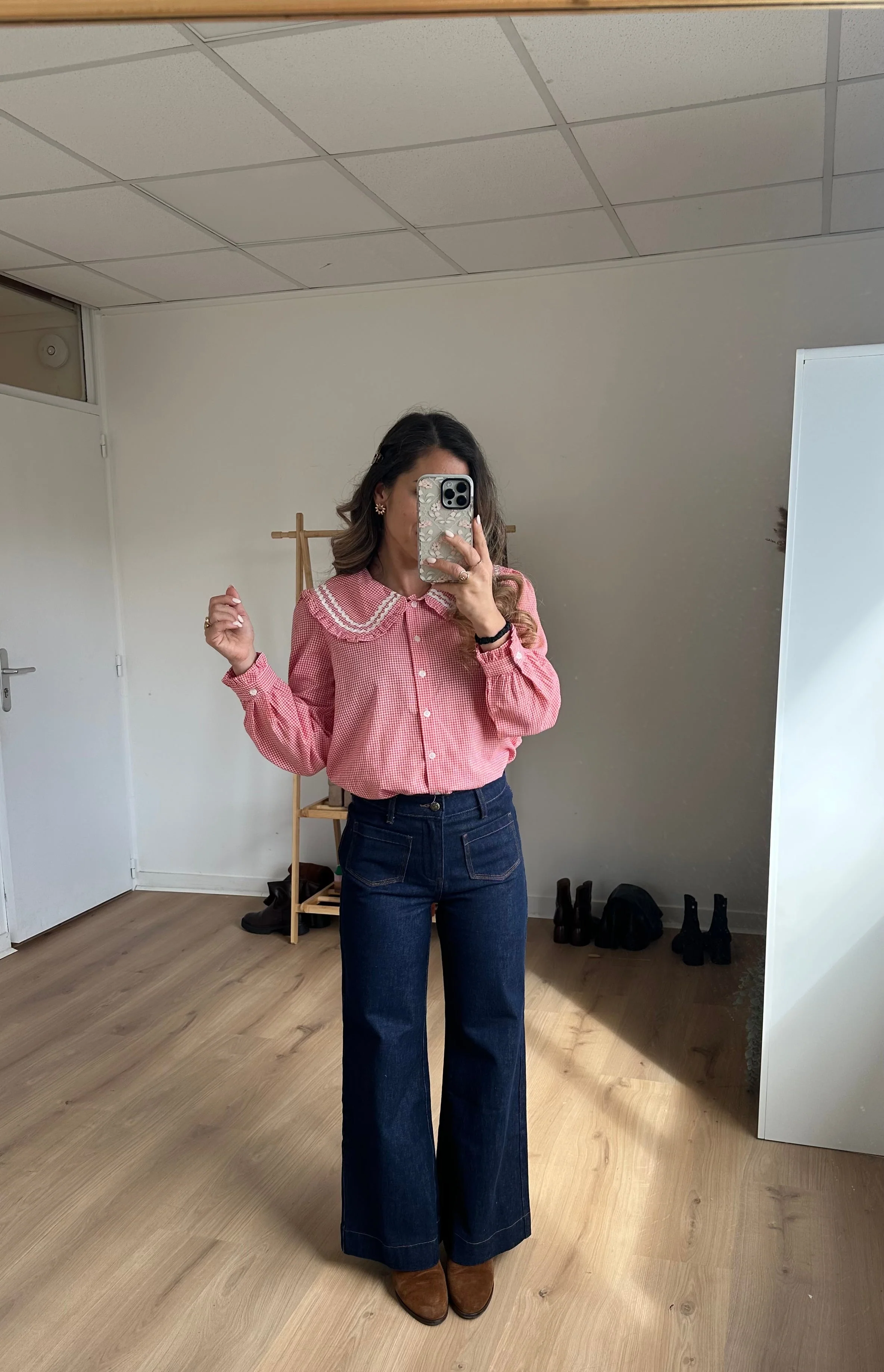 Blouse Vichy Col Claudine Anaëlle - Image 15