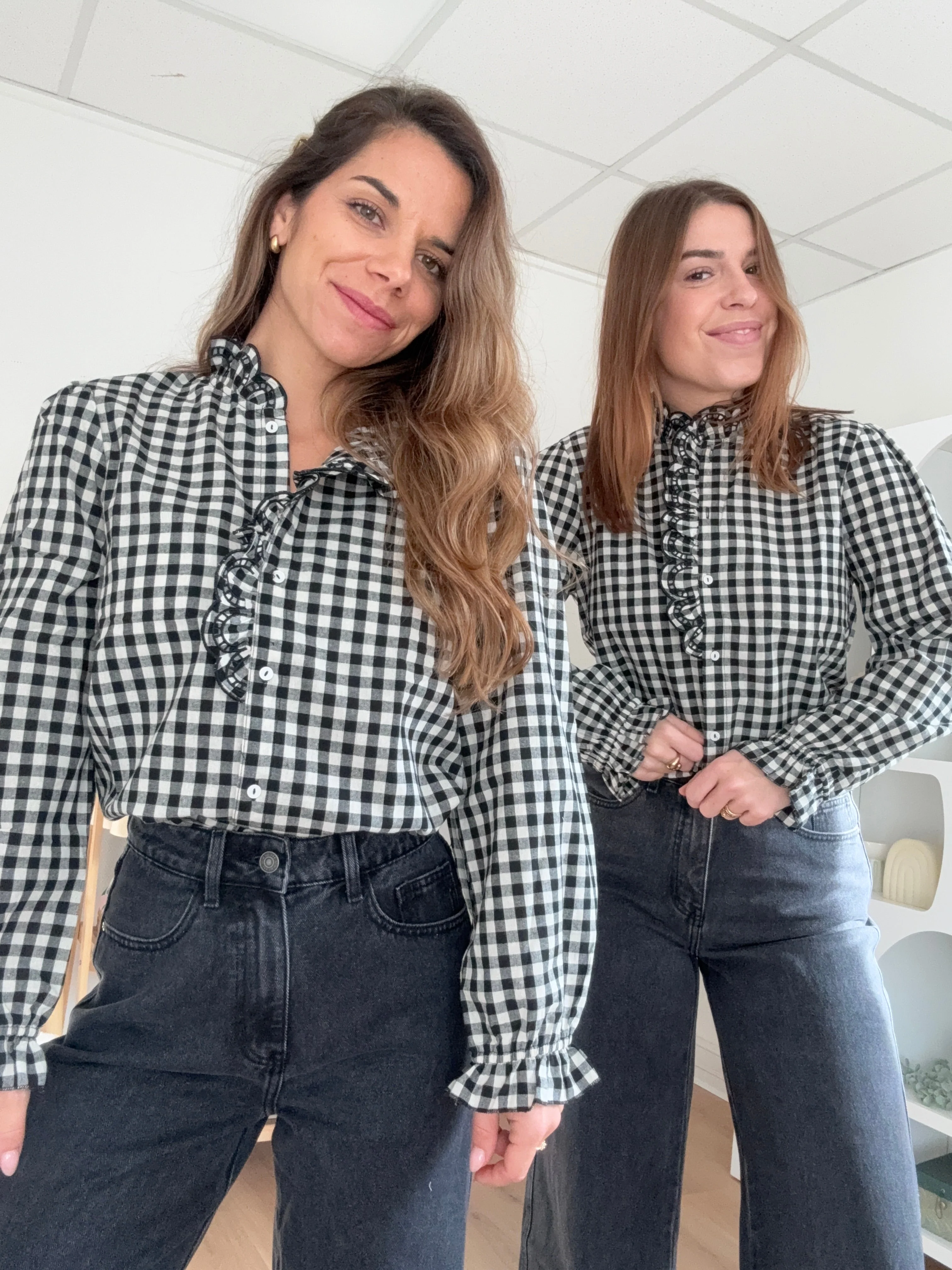 Blouse Vichy Noire Léonor - Image 14