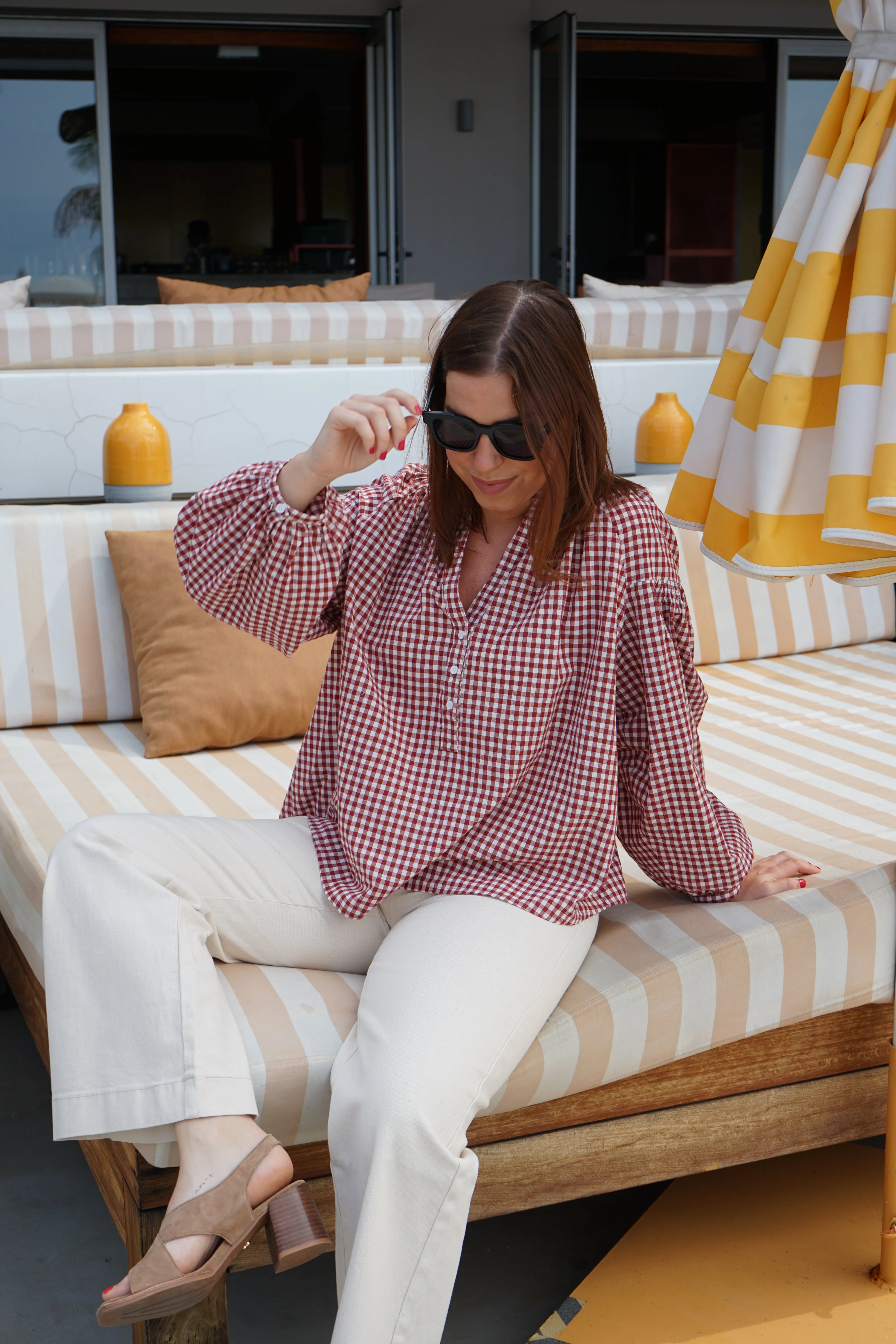 Blouse Vichy Rouge Clothilde - Image 6