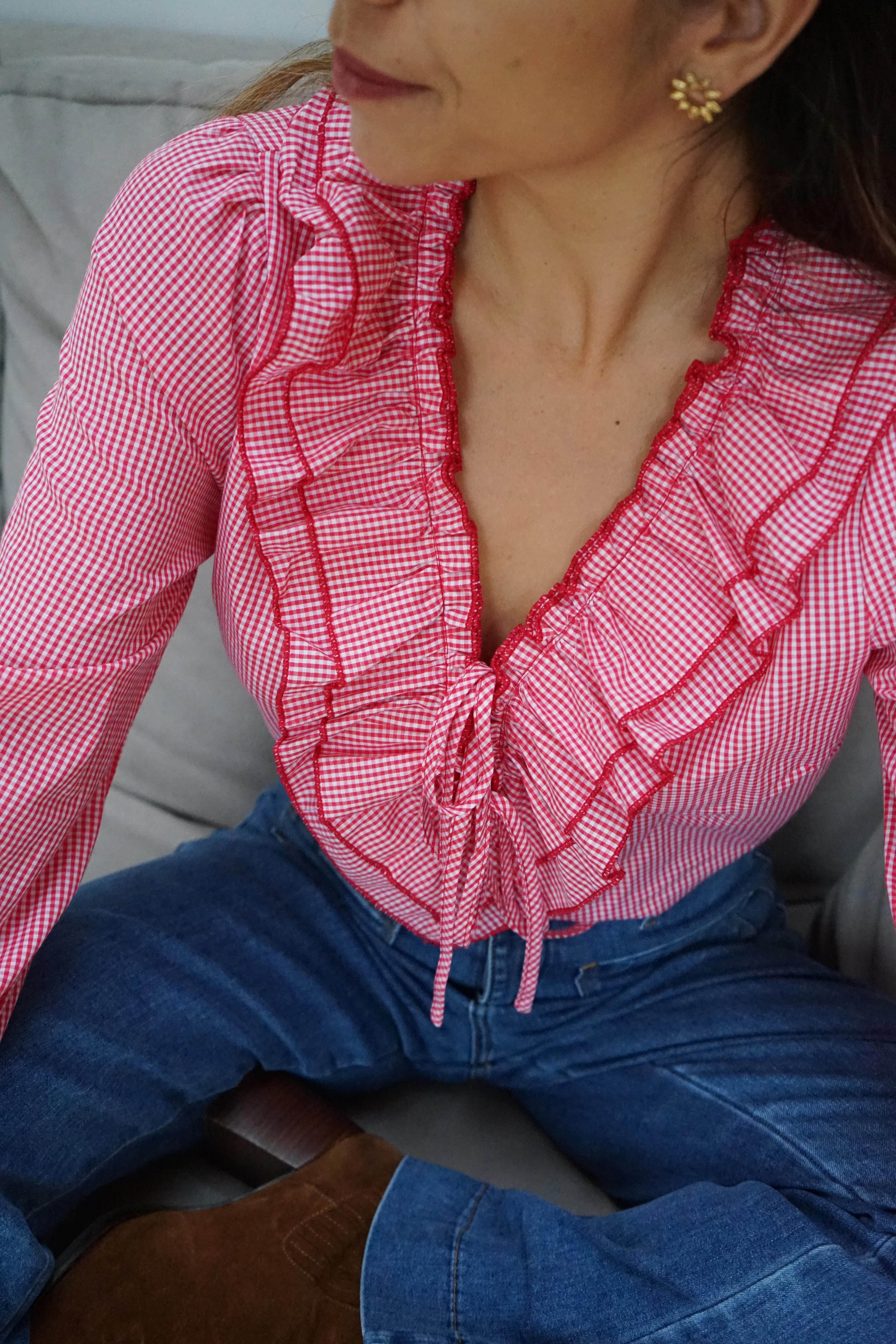 Blouse Vichy Rouge Stella - Image 10