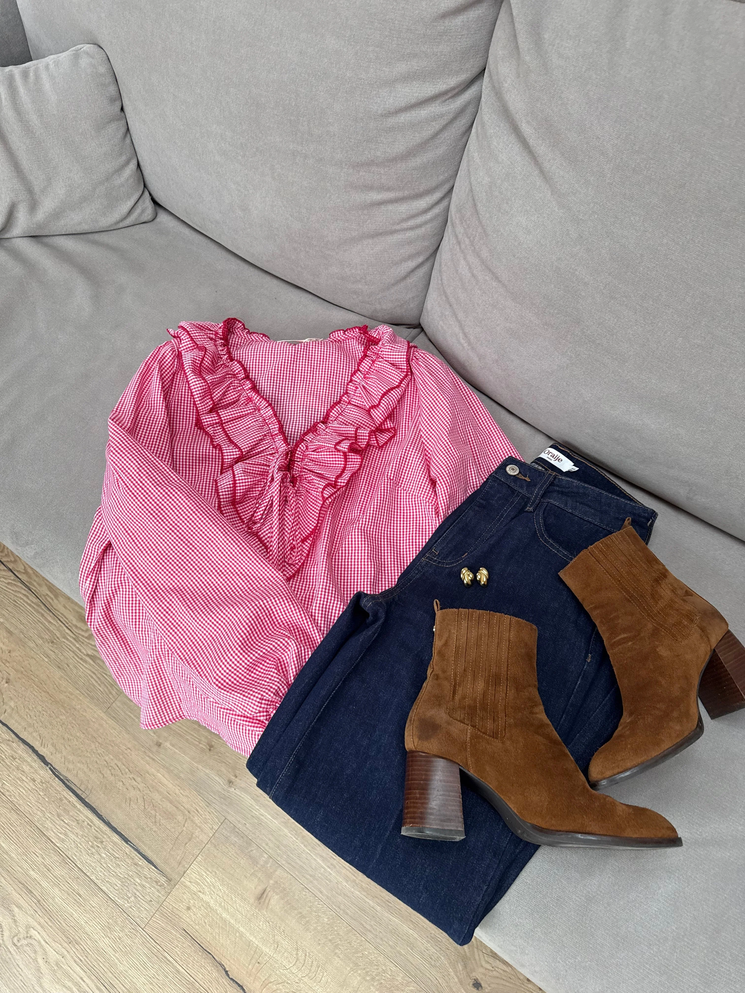 Blouse Vichy Rouge Stella - Image 2