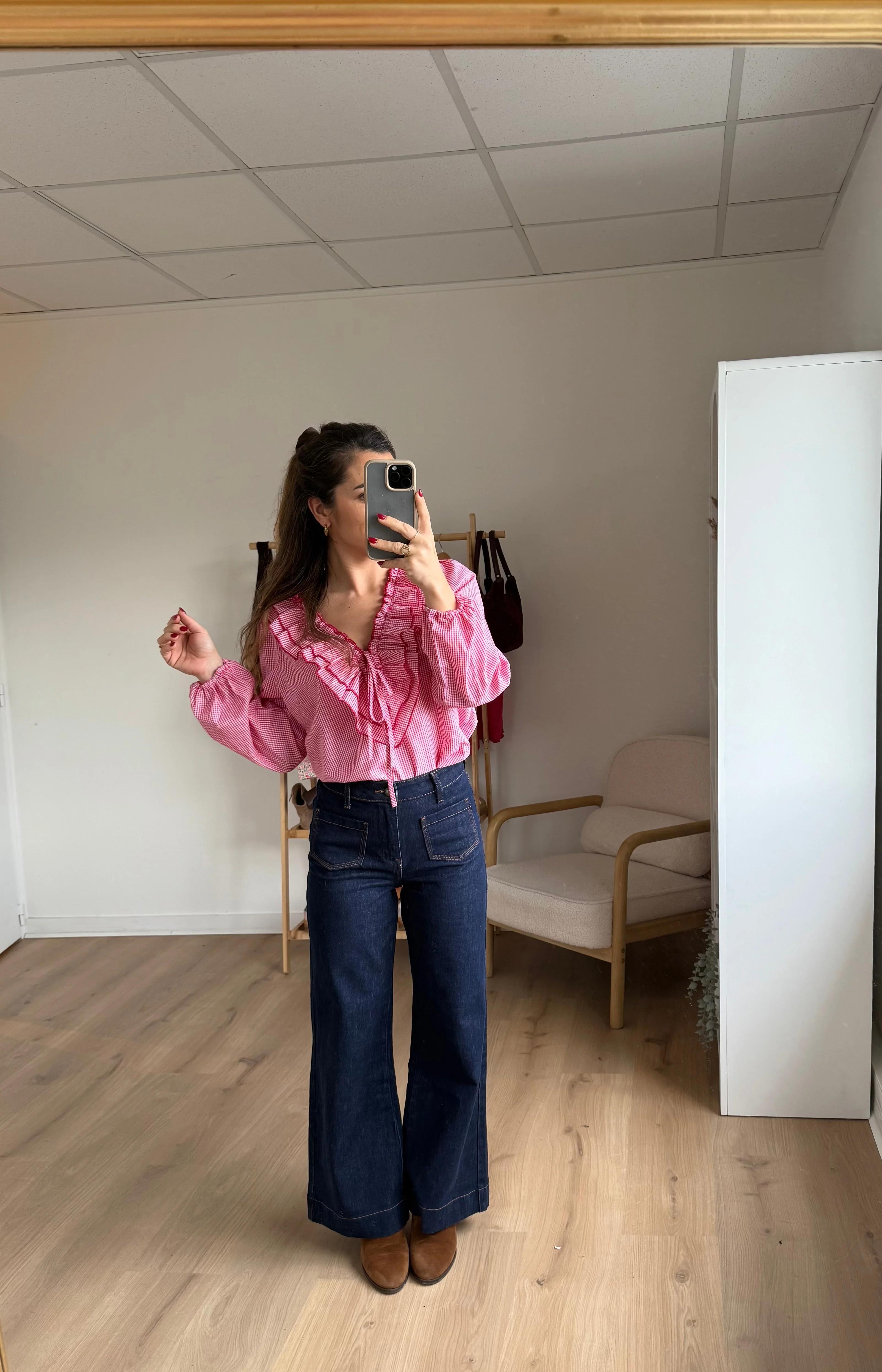 Blouse Vichy Rouge Stella - Image 6