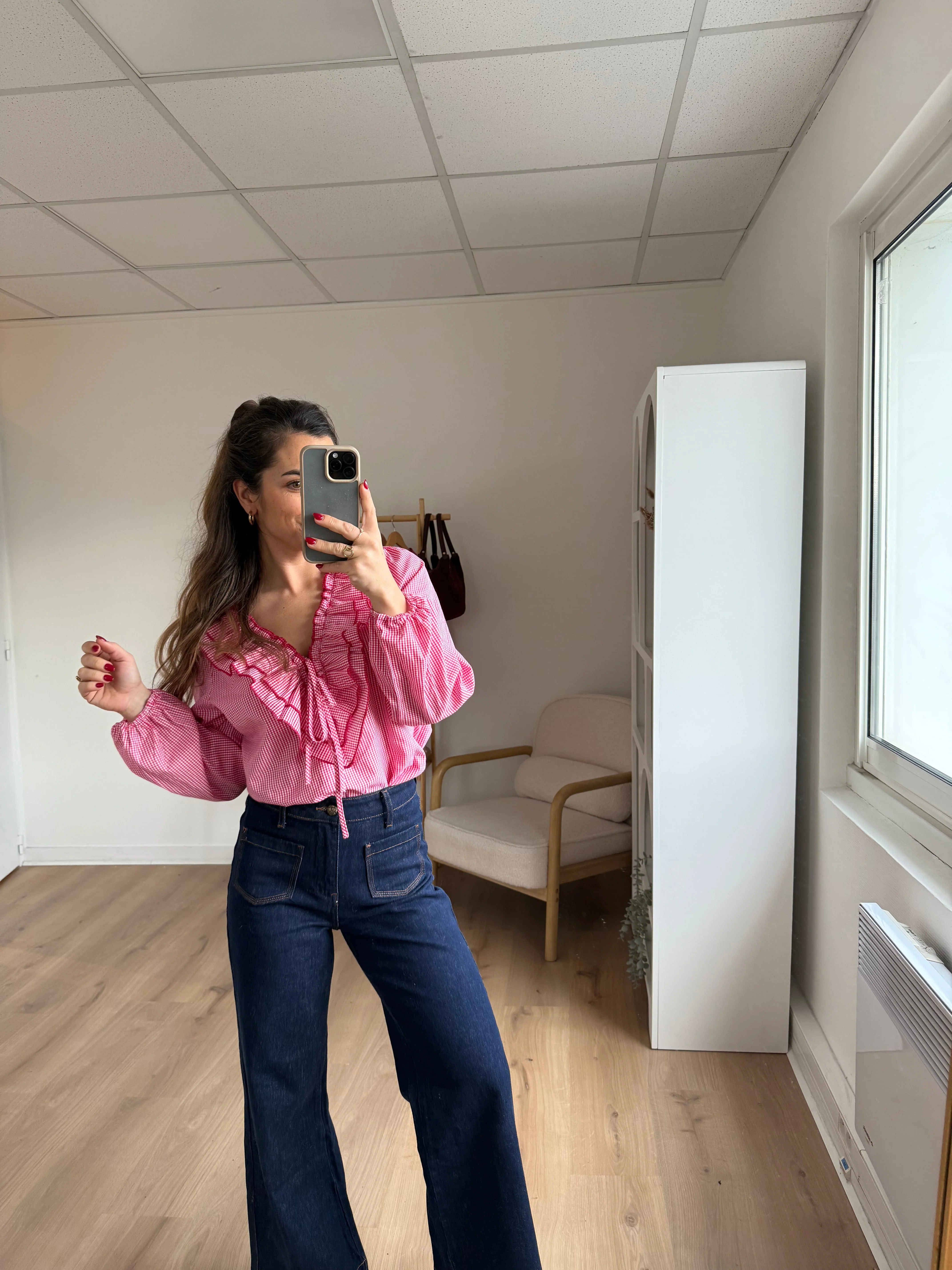 Blouse Vichy Rouge Stella - Image 8