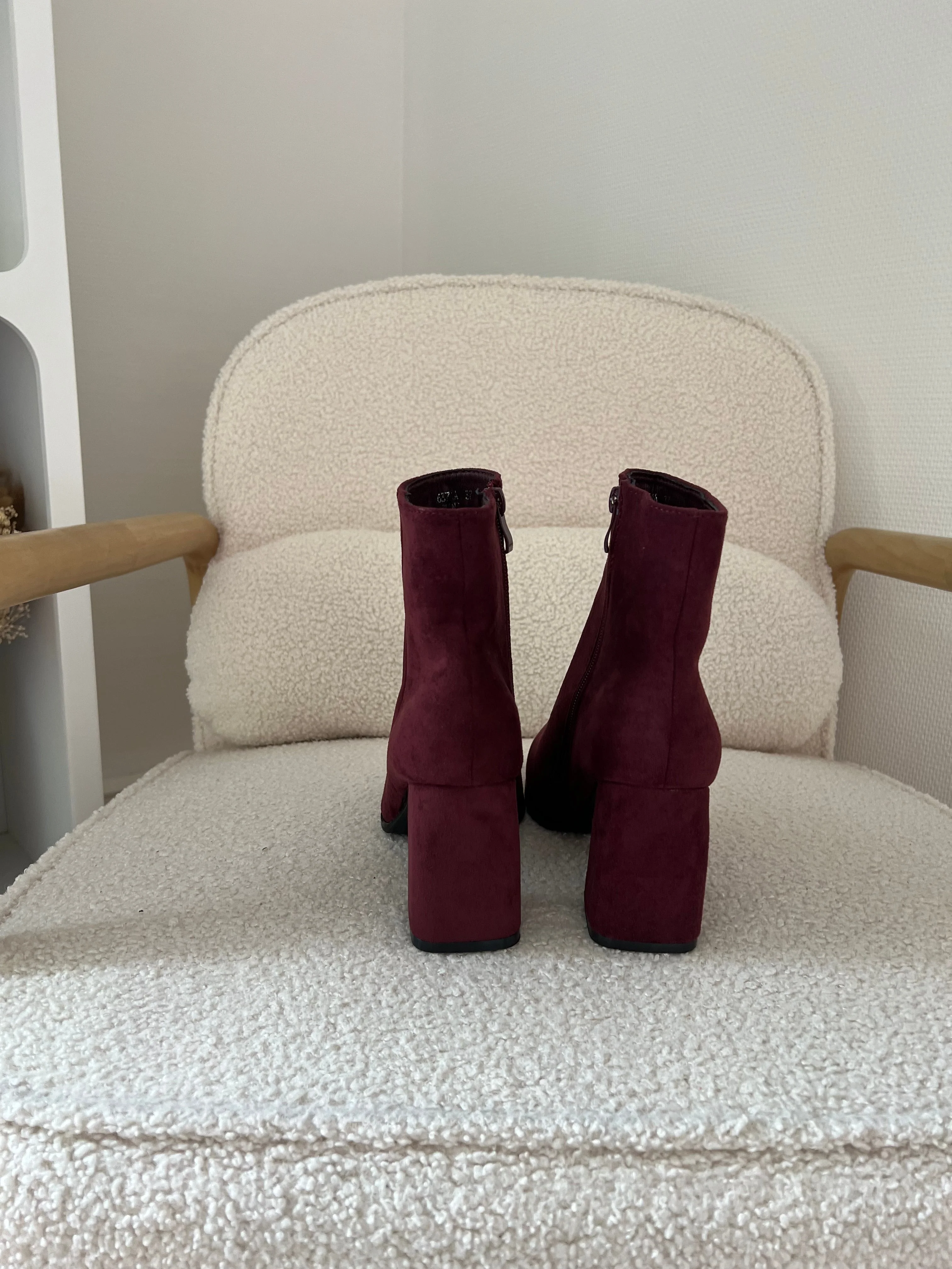 Bottines En Suédine Mia Bordeaux - Image 3