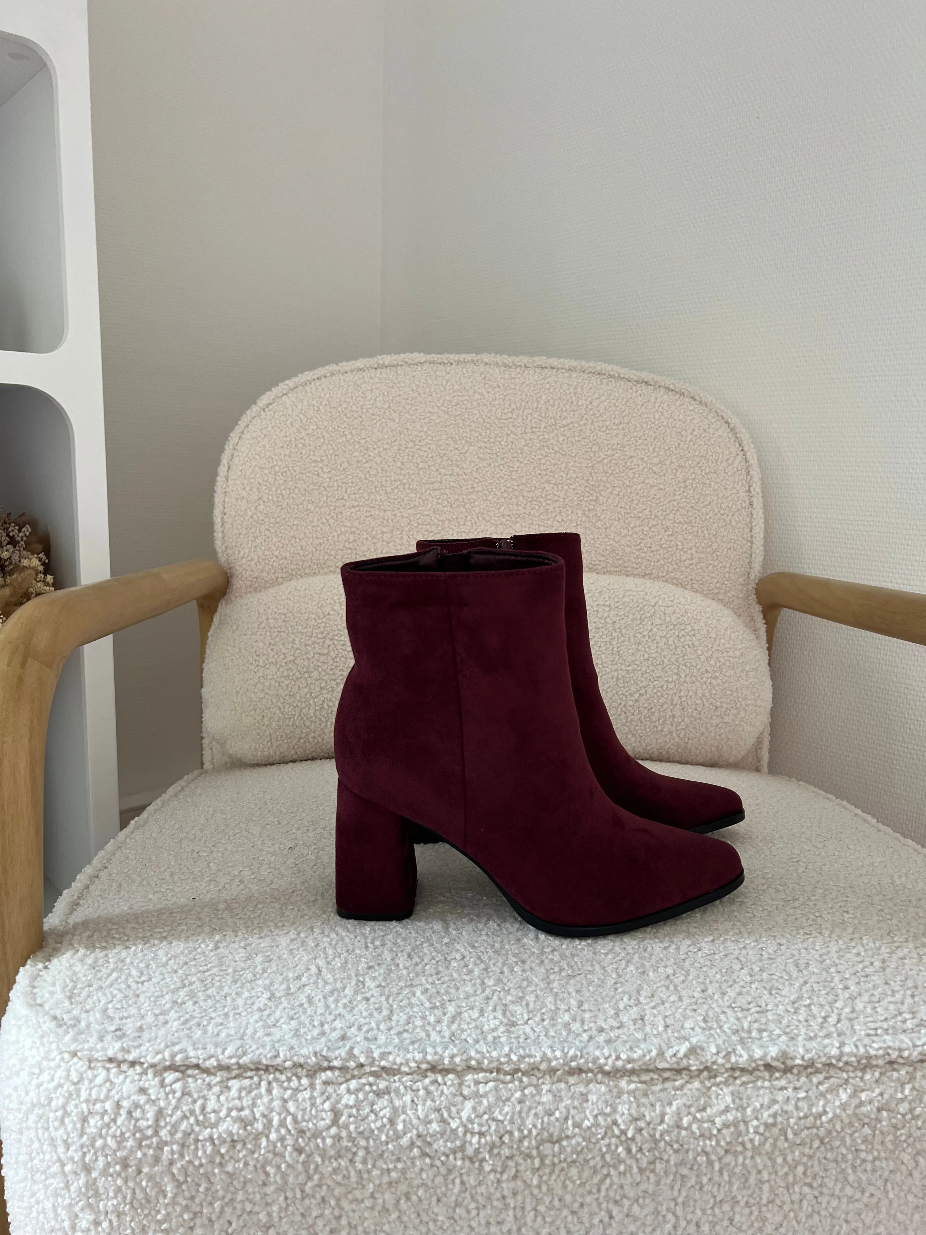 Bottines En Suédine Mia Bordeaux - Image 5