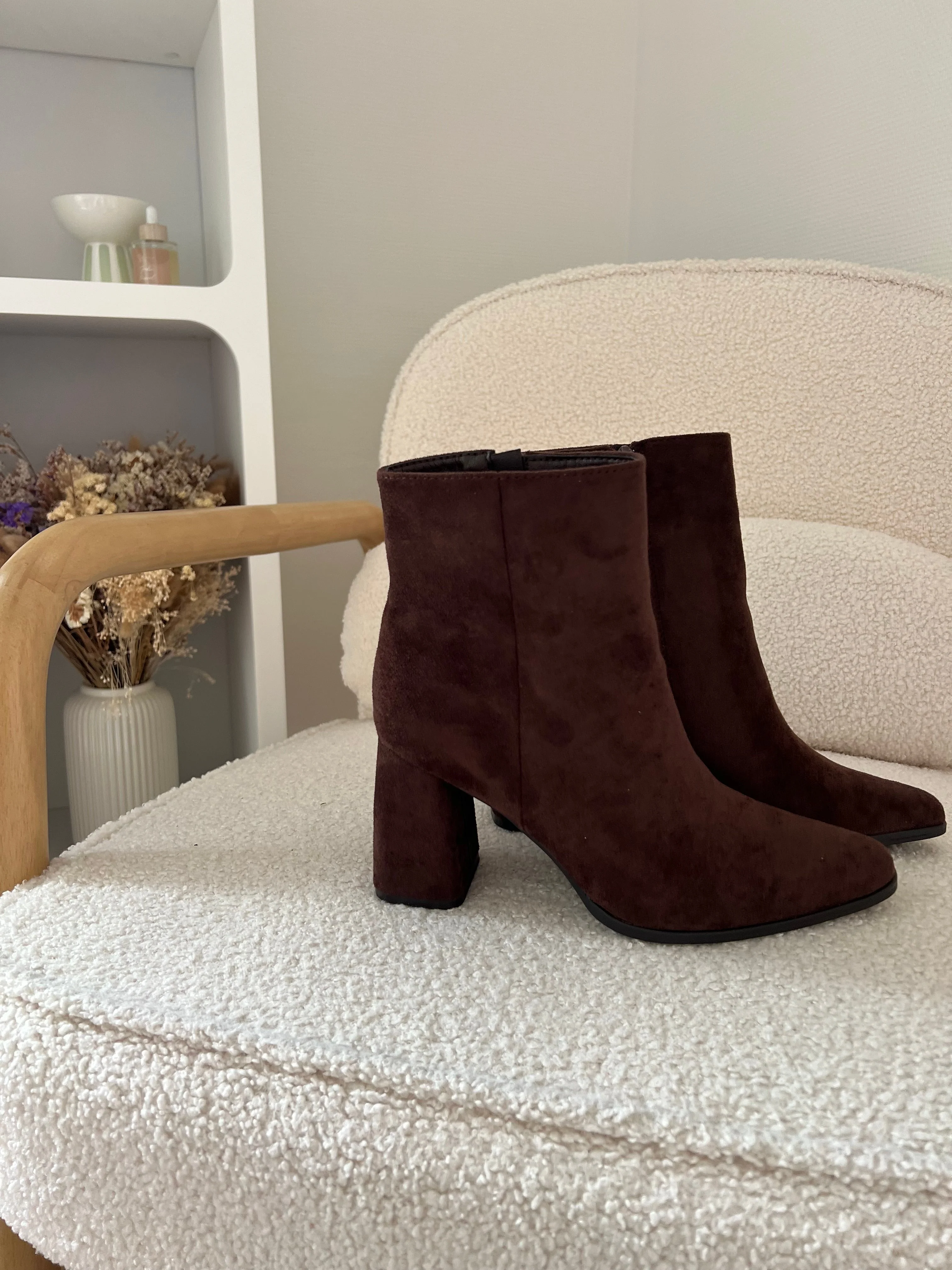 Bottines En Suédine Mia Marron - Image 2