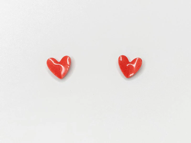 Boucles D'Oreilles En Porcelaine Coeur - La Petite Epicerie - Image 2