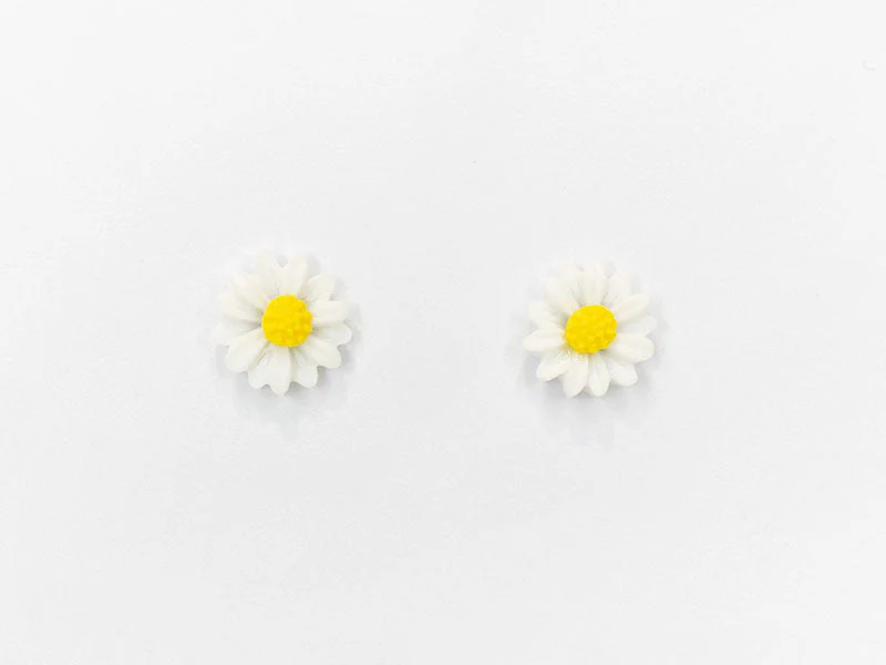 Boucles D'Oreilles En Porcelaine - Pâquerette - Image 2