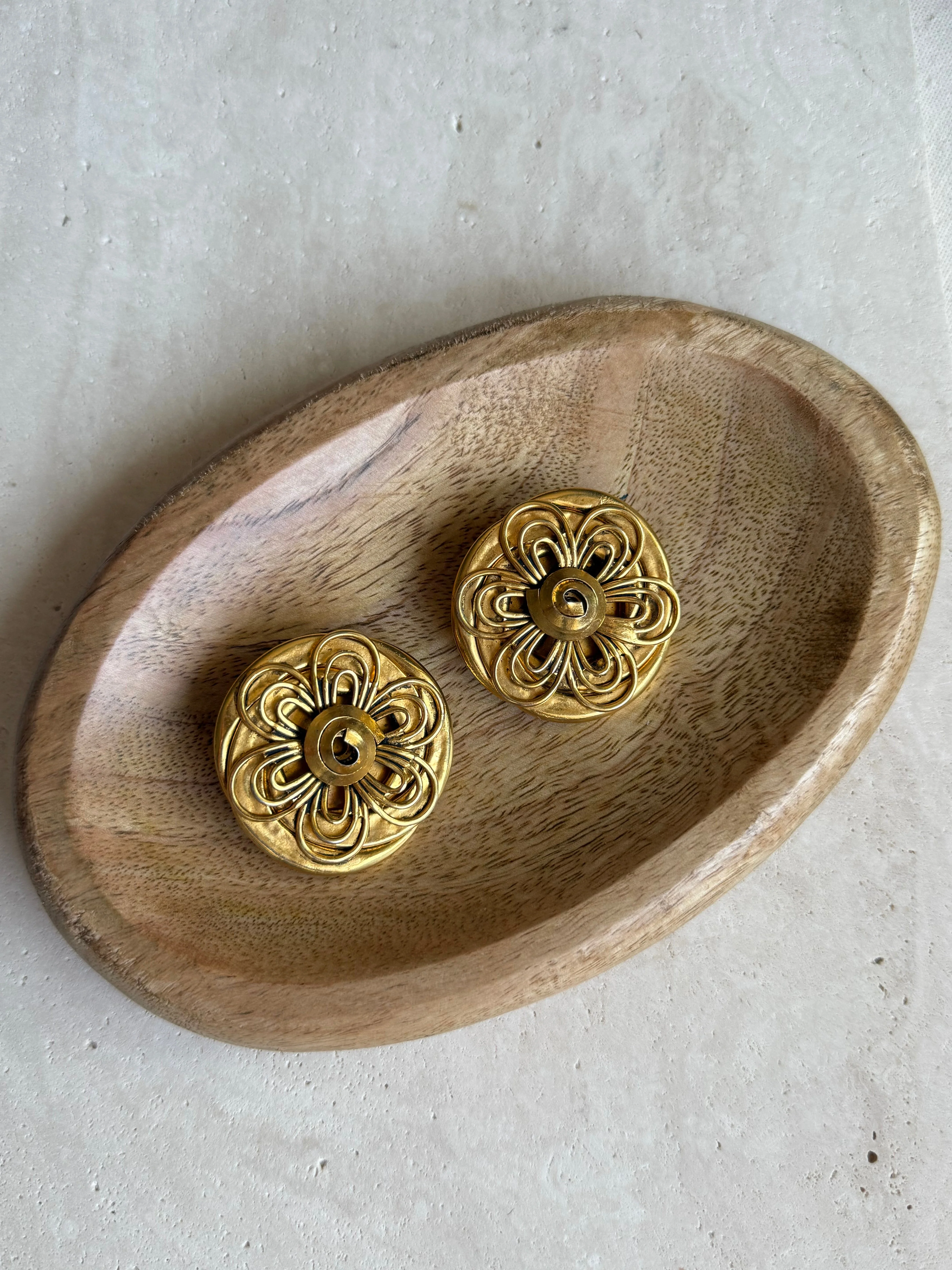 Boucles D’Oreilles Vintage Fleurs Xl Taratata - Image 2
