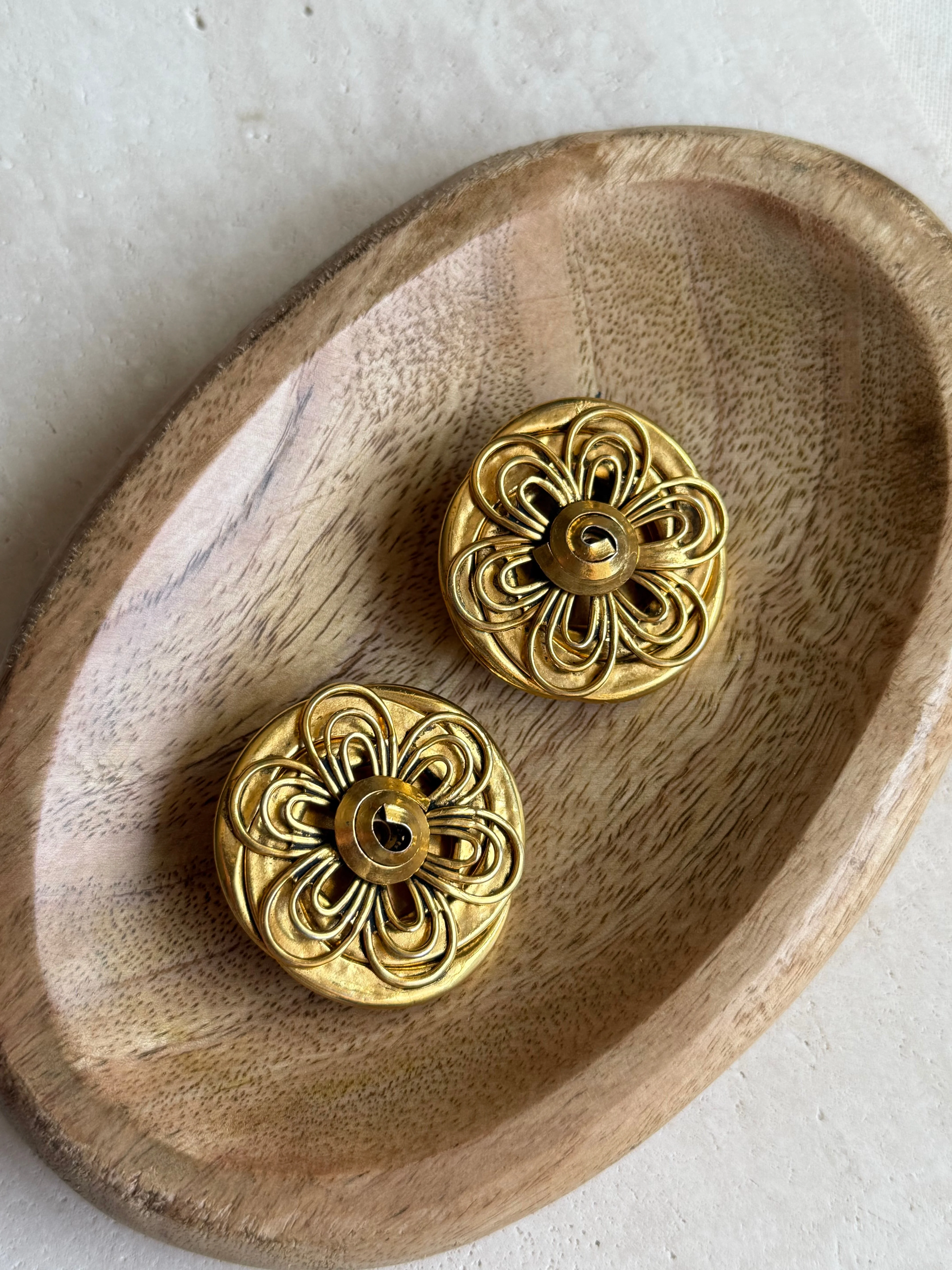 Boucles D’Oreilles Vintage Fleurs Xl Taratata - Image 3