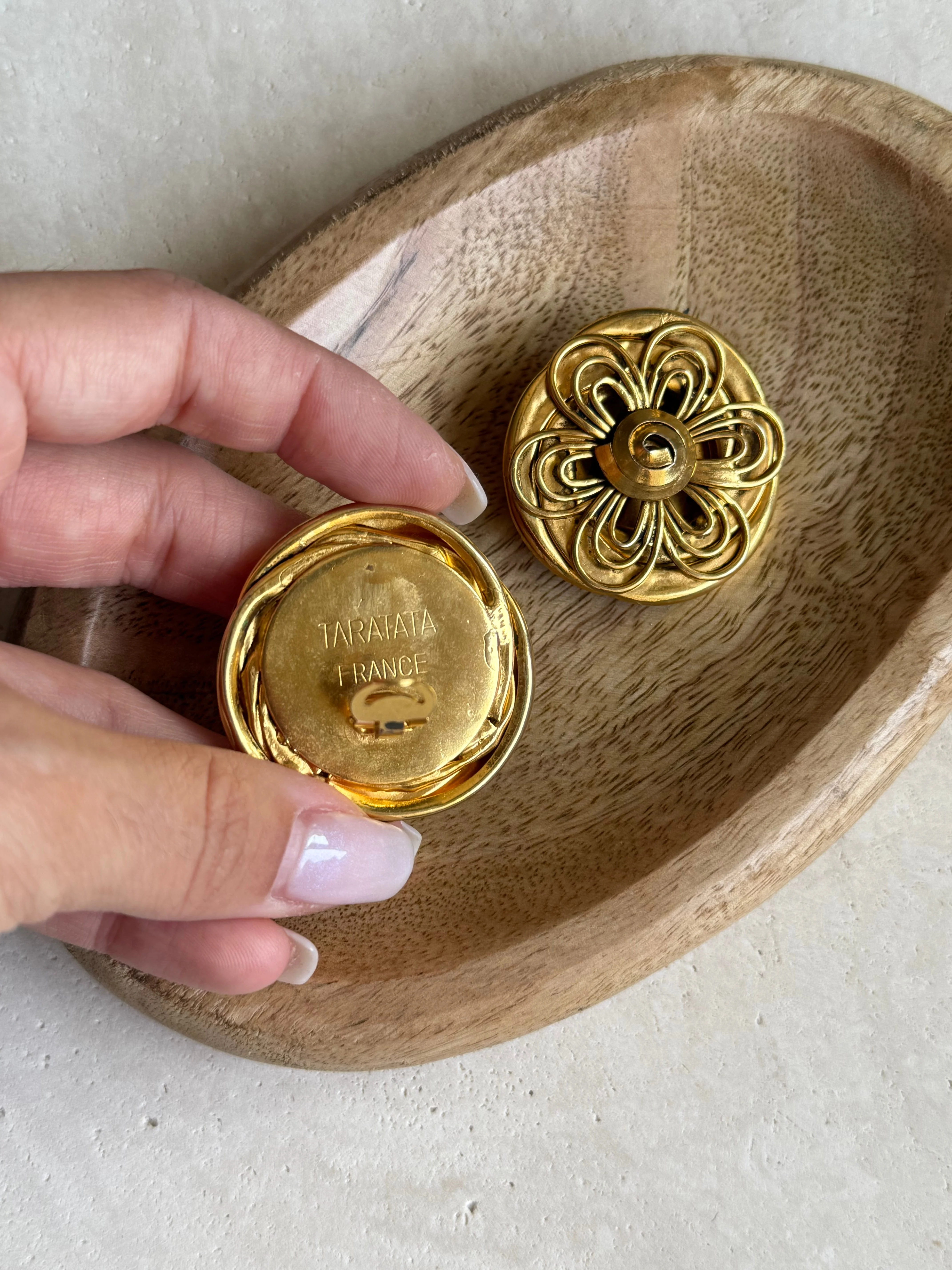 Boucles D’Oreilles Vintage Fleurs Xl Taratata - Image 4