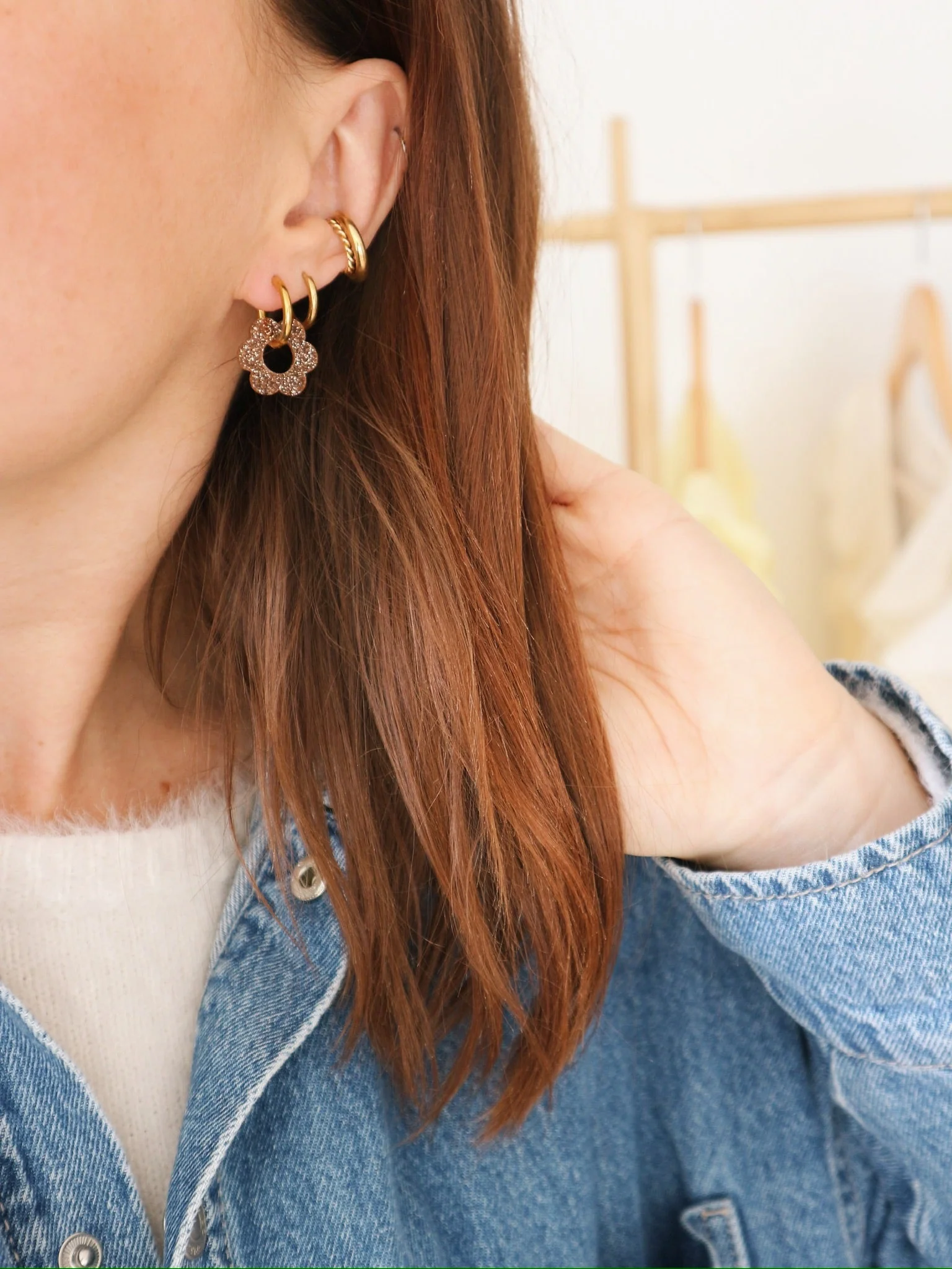 Boucles D'Oreille Fleur Sparkling - Image 4