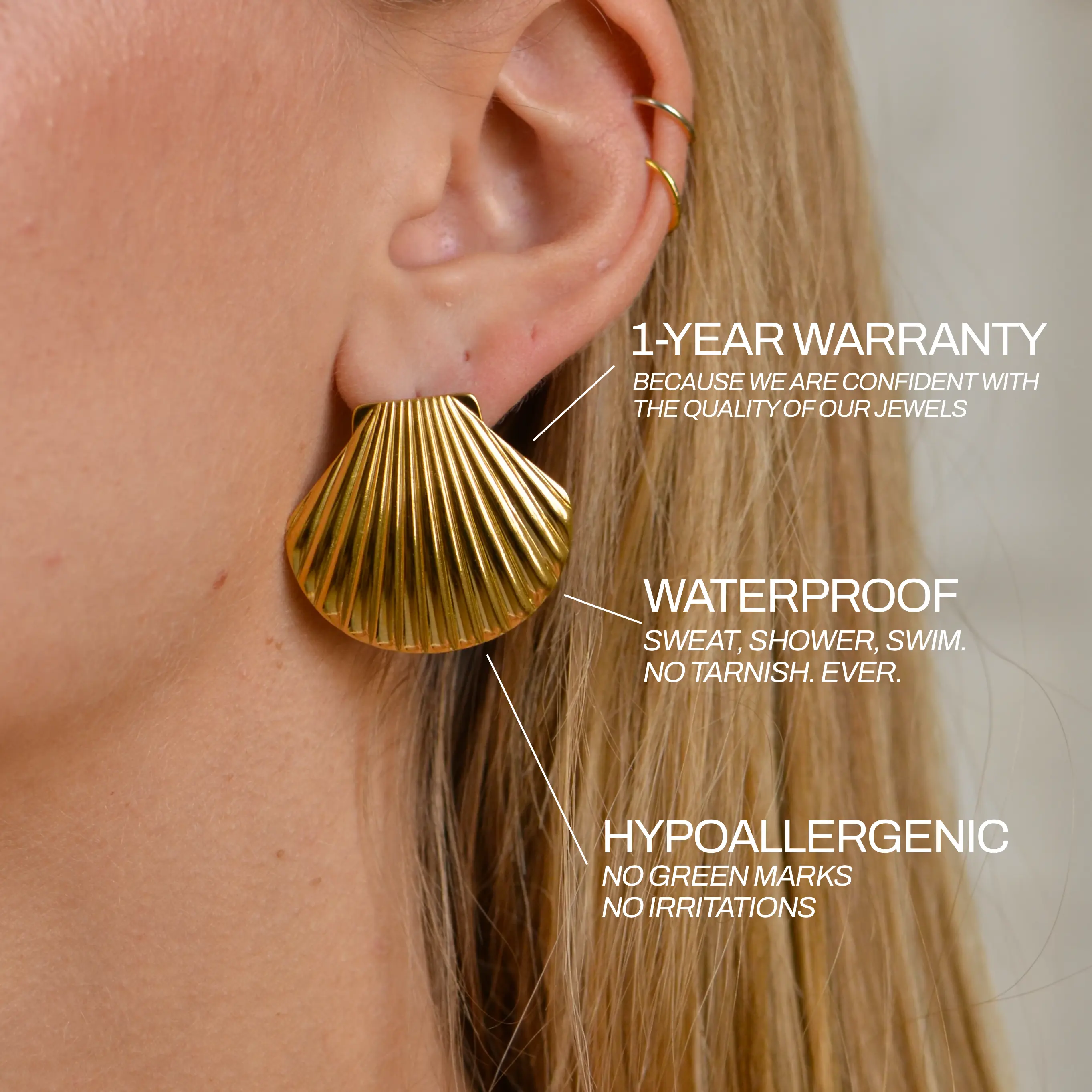 Boucles D'Oreilles Coquillage - Image 3