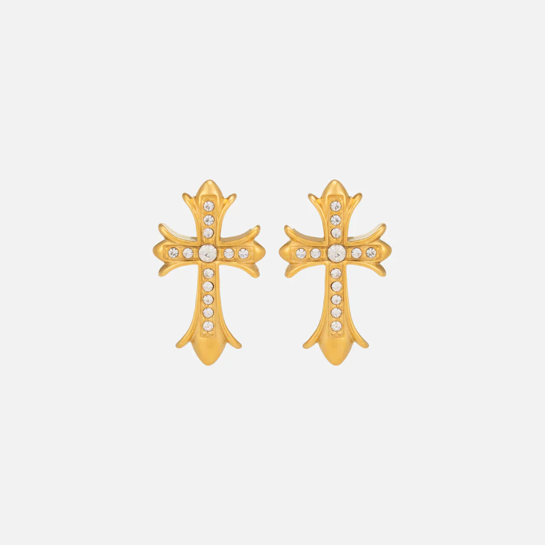 Boucles D'Oreilles Croix Gothic - Image 2