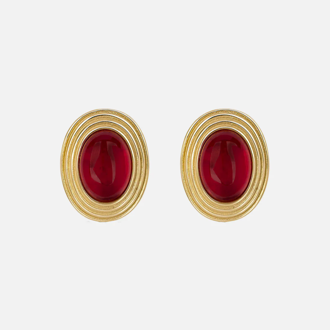 Boucles D'Oreilles Old Money Rouge - Image 2