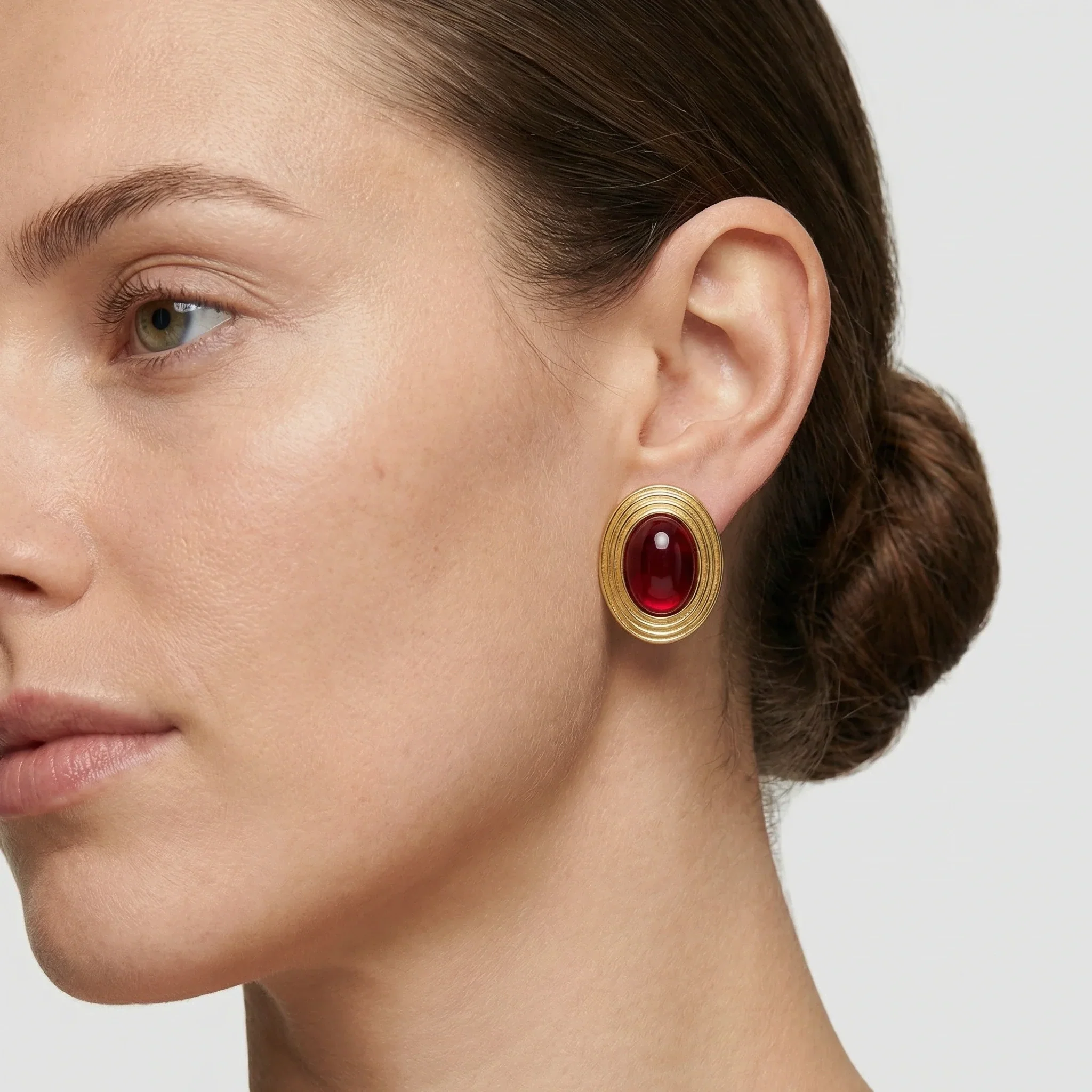 Boucles D'Oreilles Old Money Rouge - Image 3
