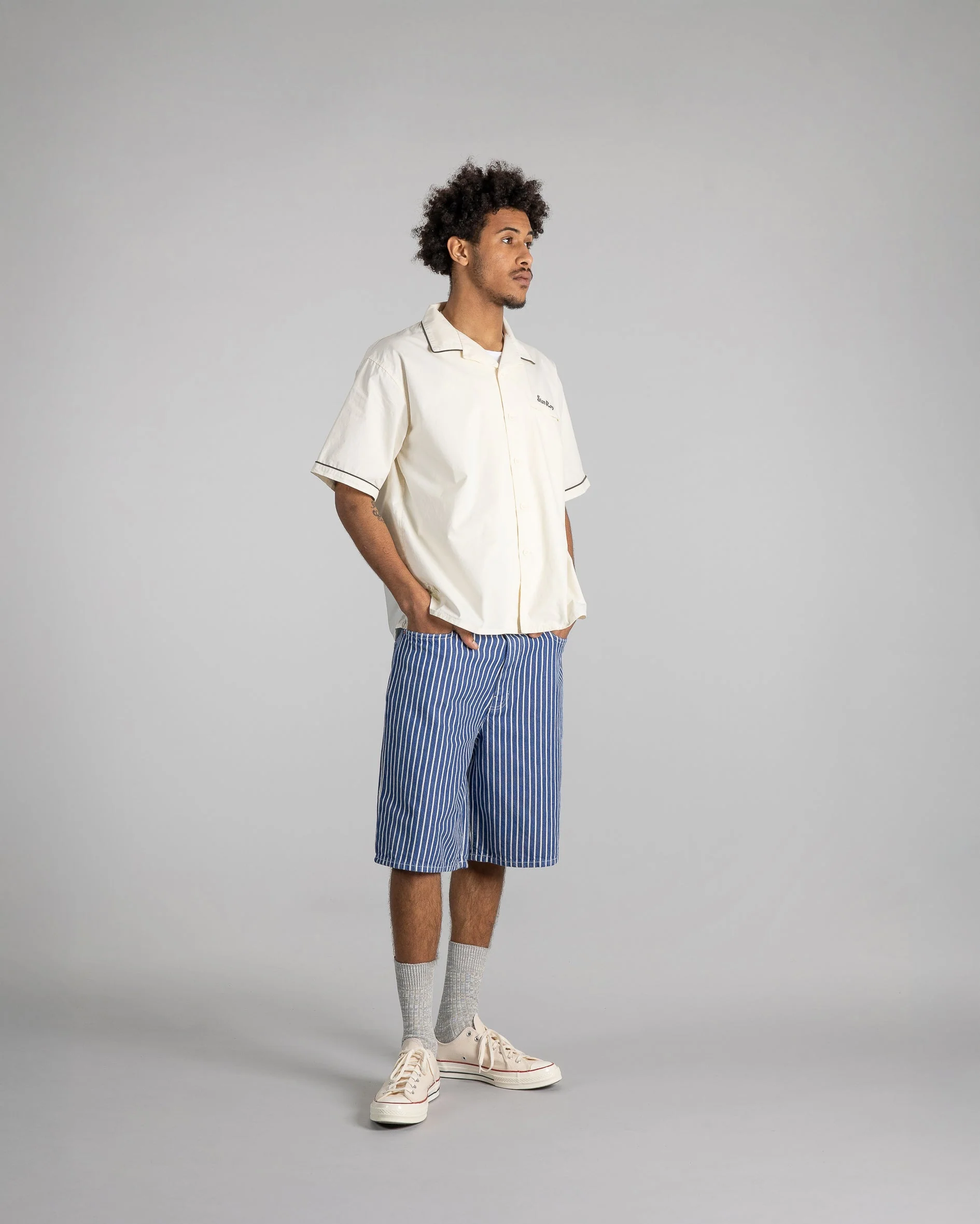 Bowling Shirt - Natural / Matt Black - Image 7