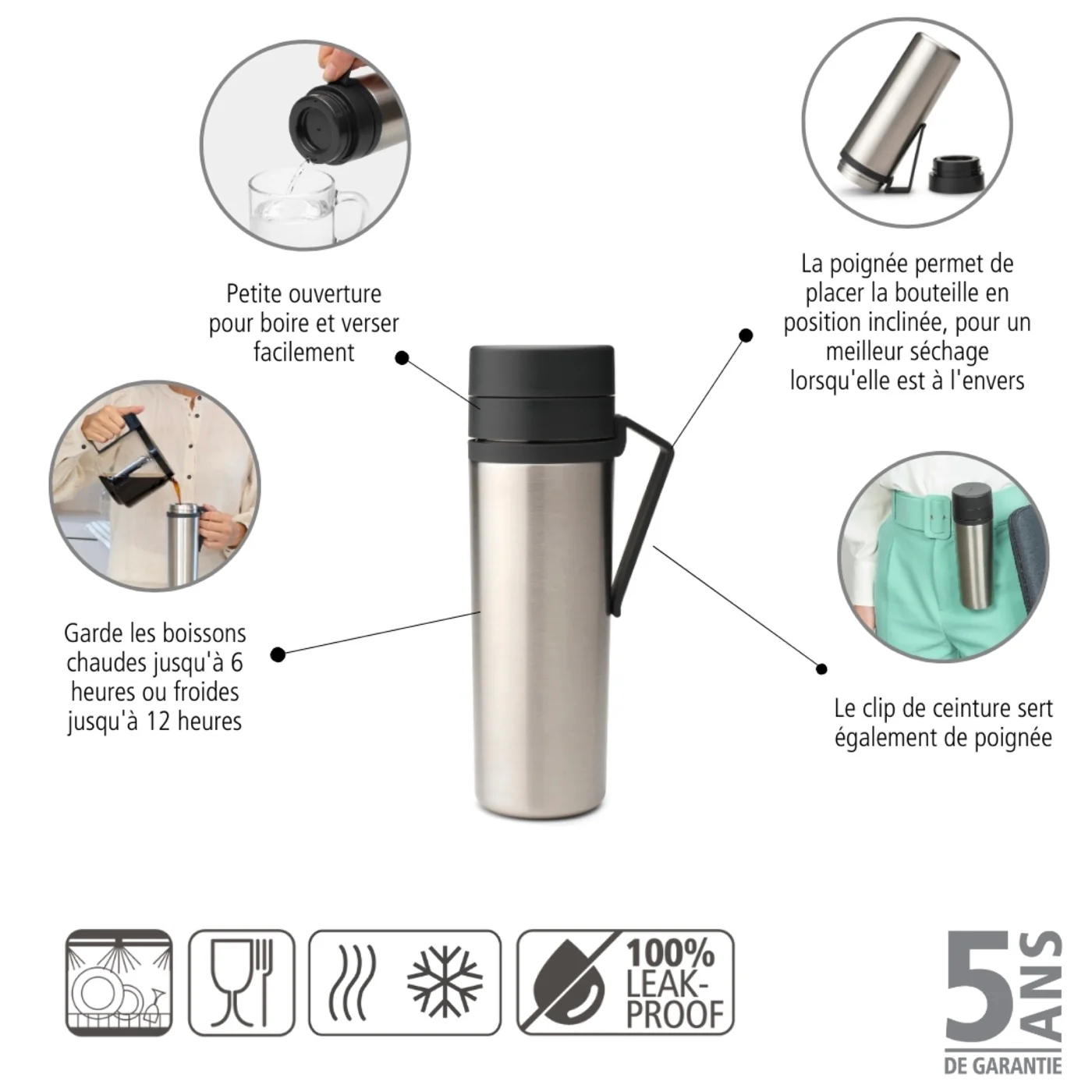Make & Take - Gourde Isotherme 0,5 L - Dark Grey - Image 5