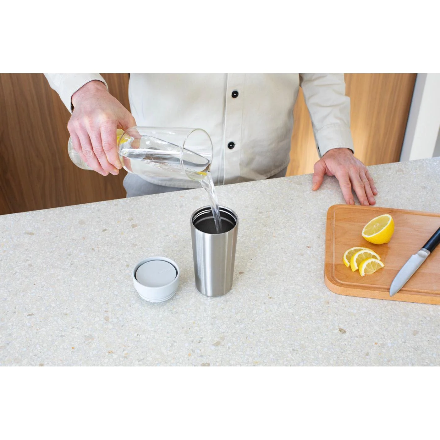 Make & Take - Mug Isotherme - 0,36 L - Light Grey - Image 3