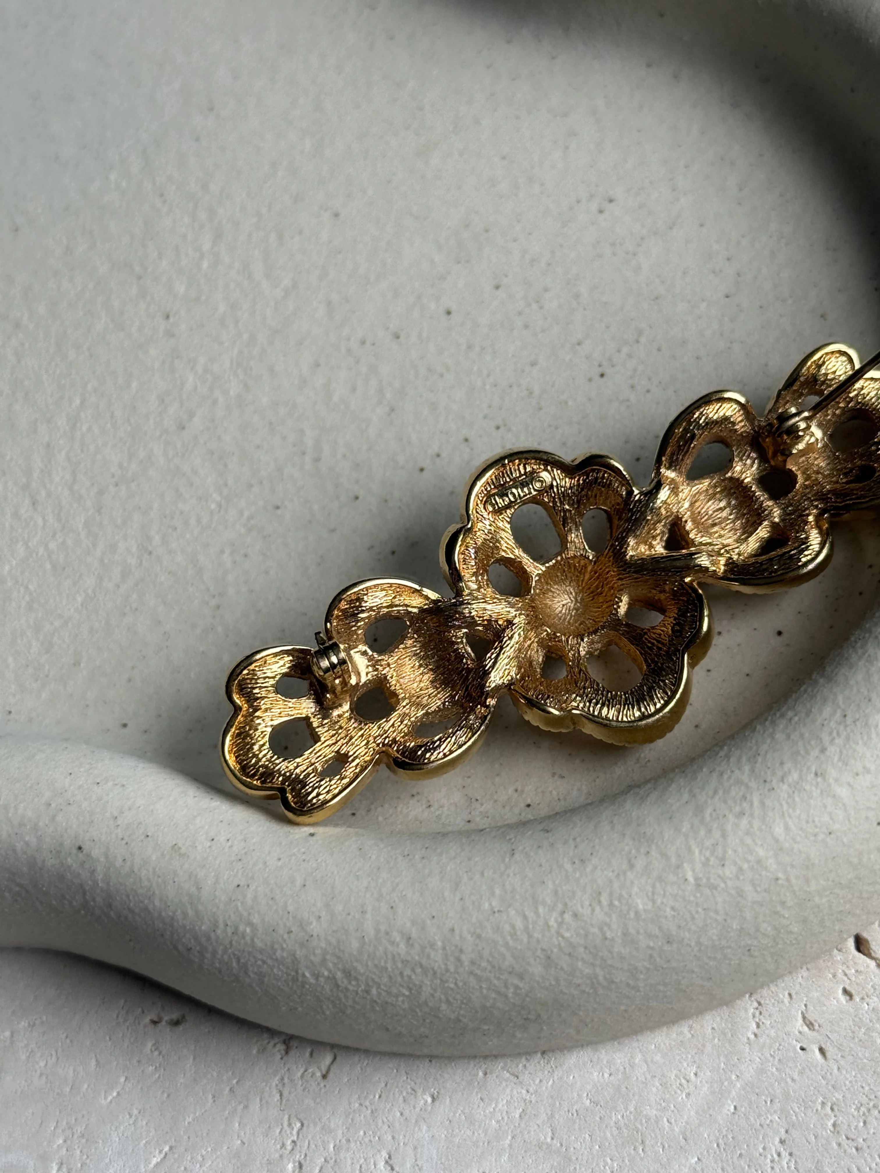 Christian Dior - Broche Vintage - Dentelle Ornée De Strass - Image 2