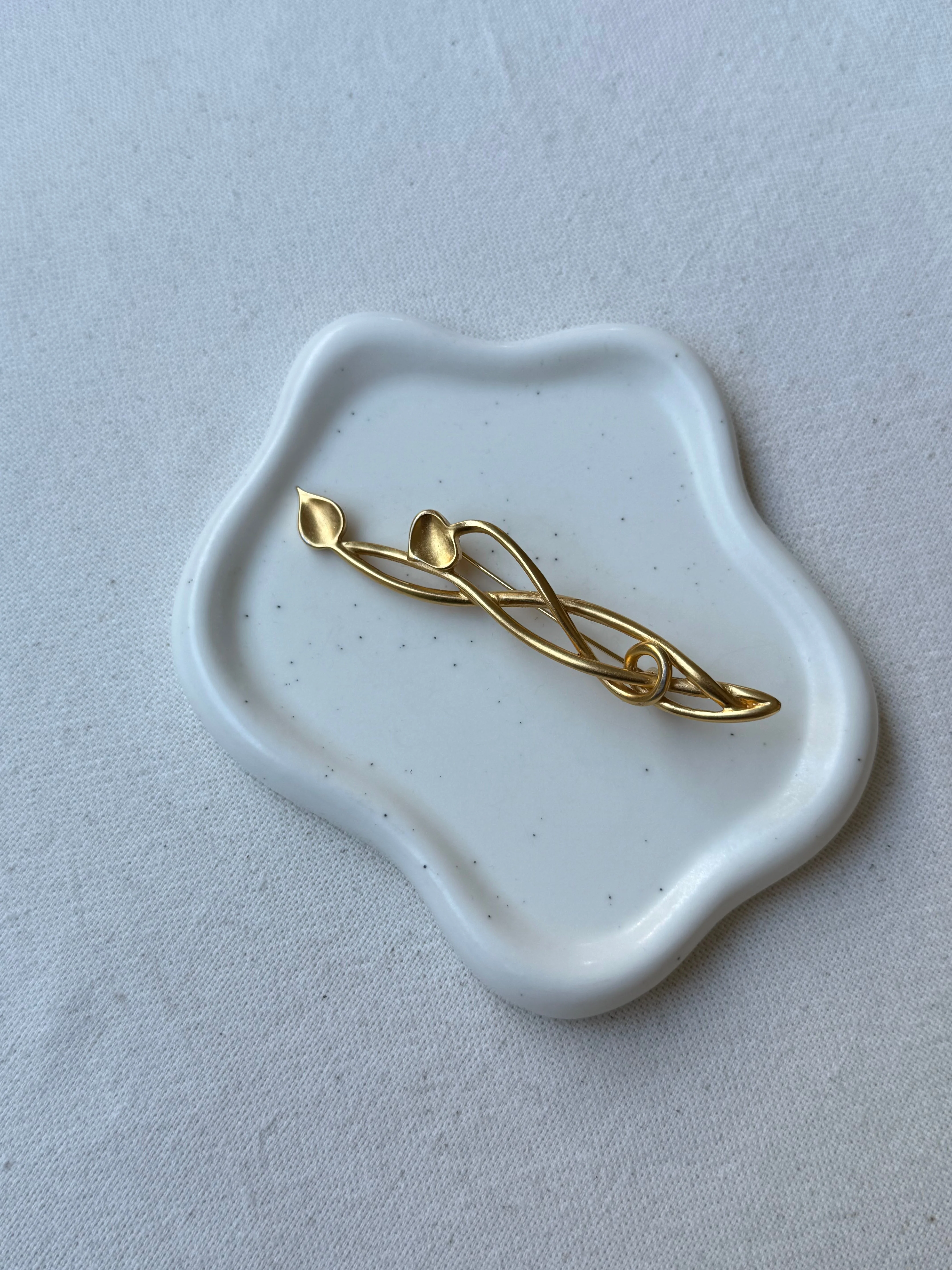 Broche Monet Vintage - Feuillage Doré - Image 2
