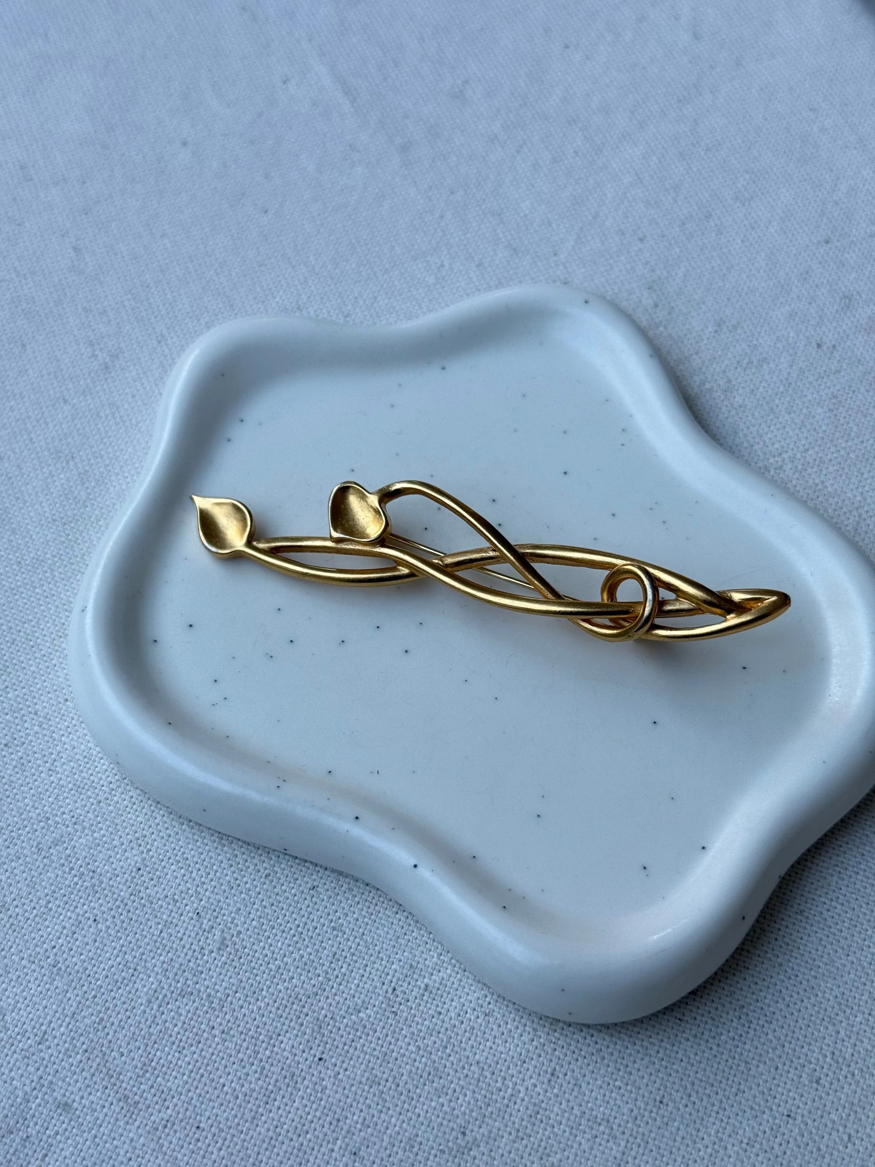 Broche Monet Vintage - Feuillage Doré - Image 3