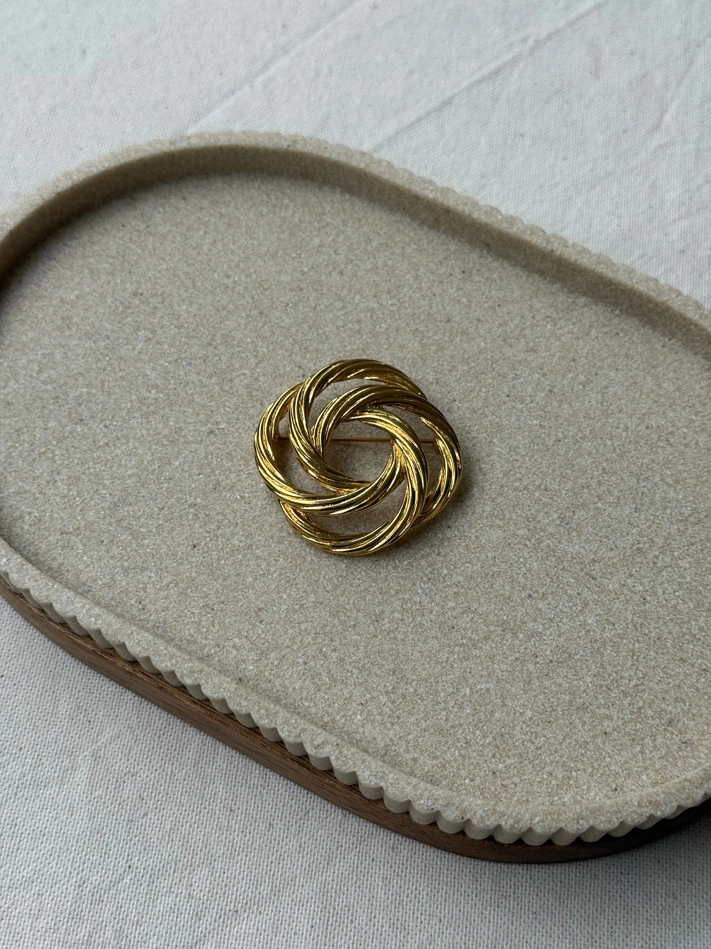 Broche Monet Vintage - Rosace Torsadée - Image 2