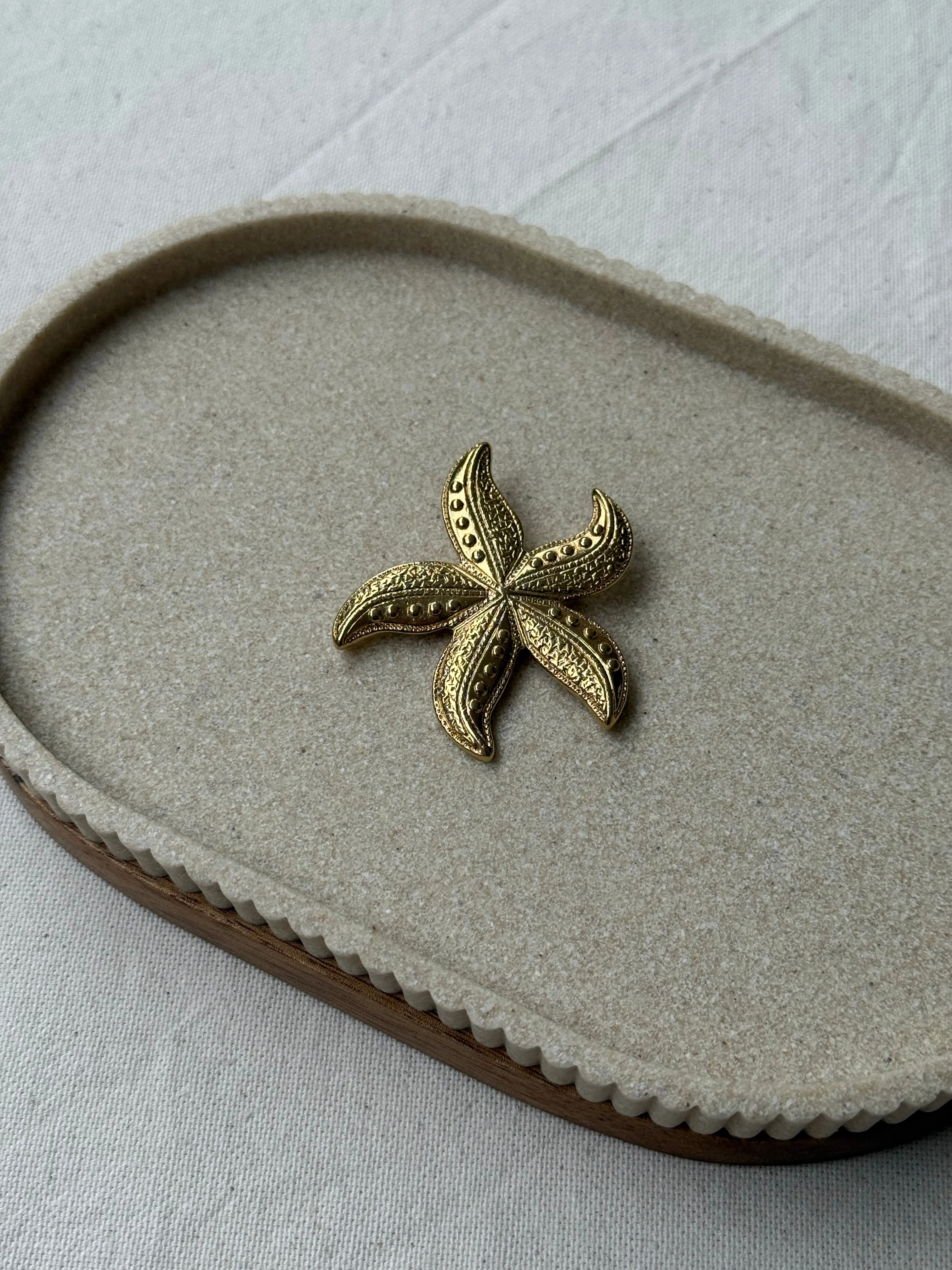 Broche Vintage - Étoile De Mer Dorée - Image 2