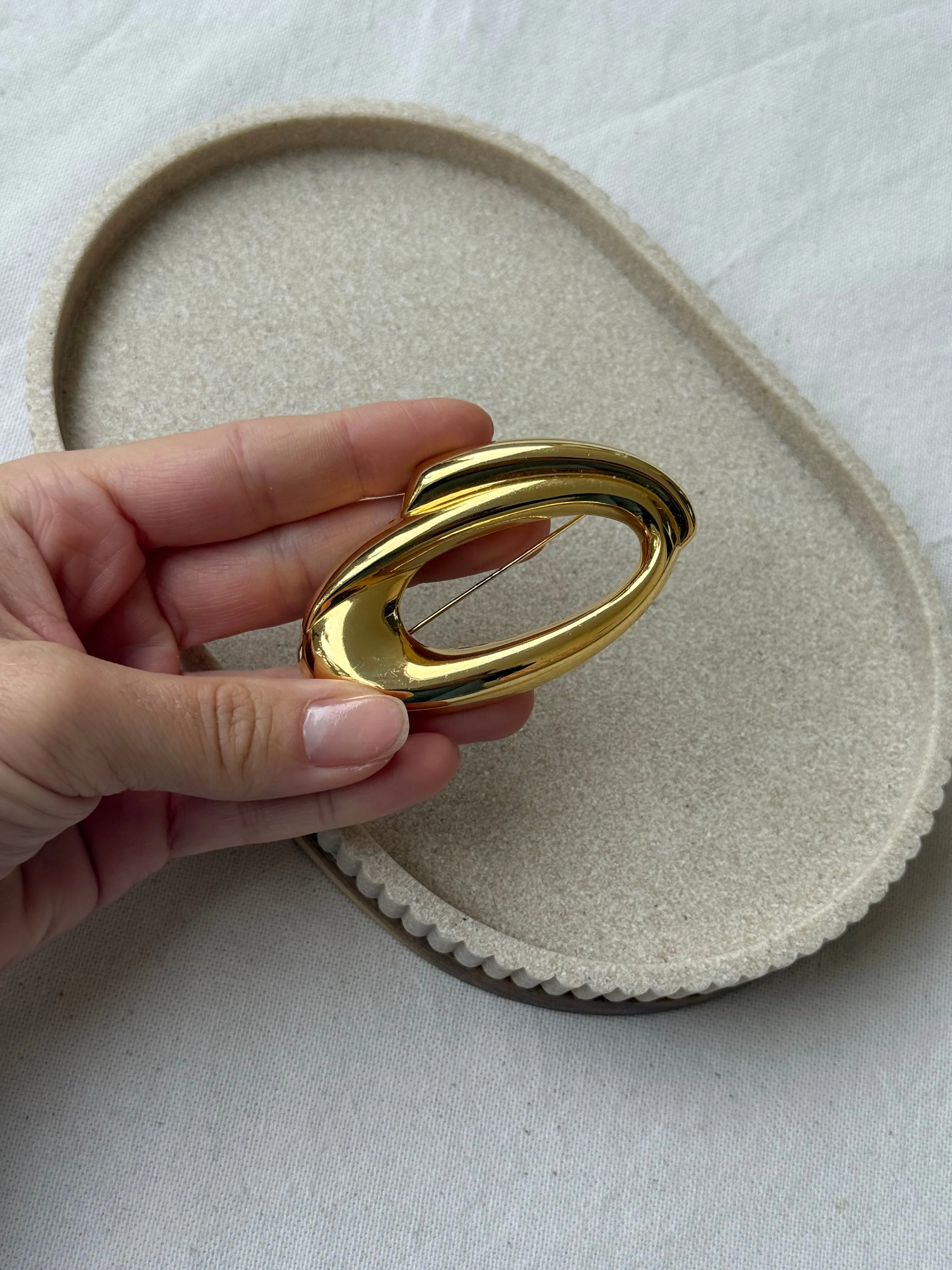 Broche Vintage - Ovale Structurale - Image 4